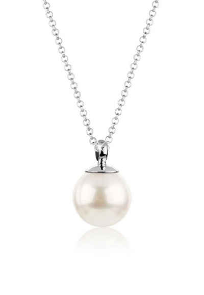 Nenalina Perlenkette »Muschelkernperle Perlen-Anhänger Rund 925 Silber«
