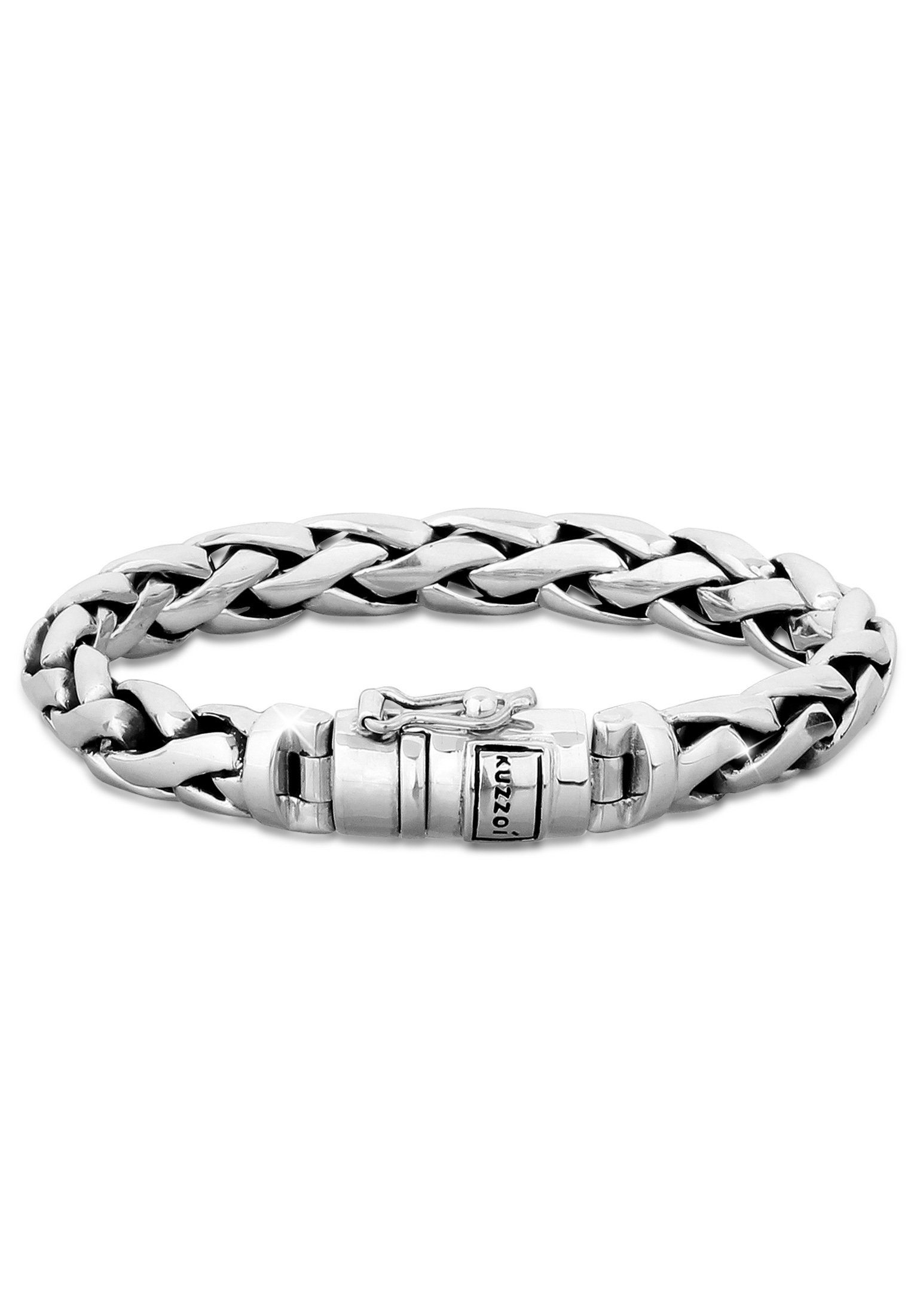 Herren-Armband Aus 925 Sterling Silber – Massiv, Mit Karabinerverschluss, 21 Cm, In Geschenkbox