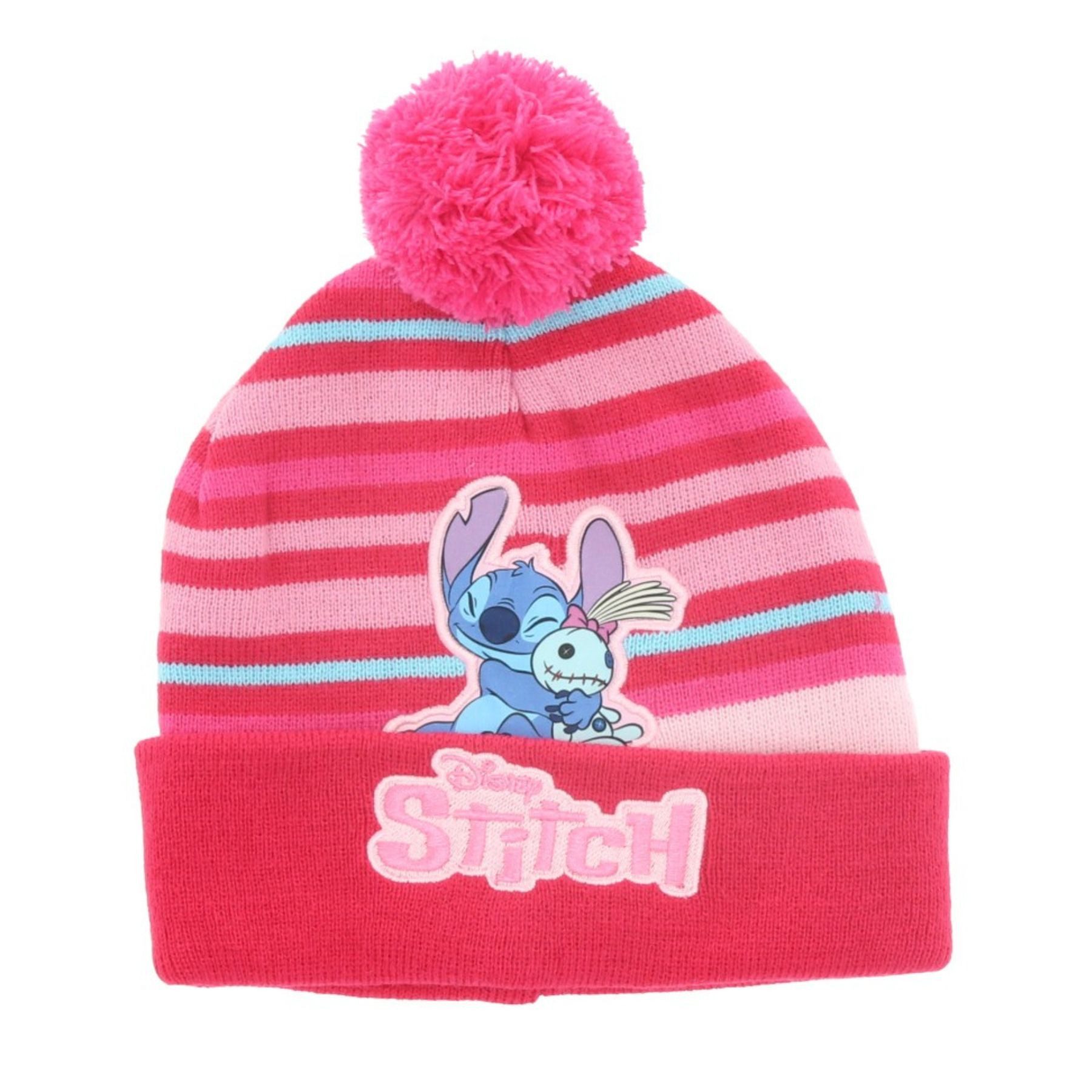 Lilo & Stitch Bommelmütze Bommel-Mütze – Warme Wintermütze für Kinder Onesize