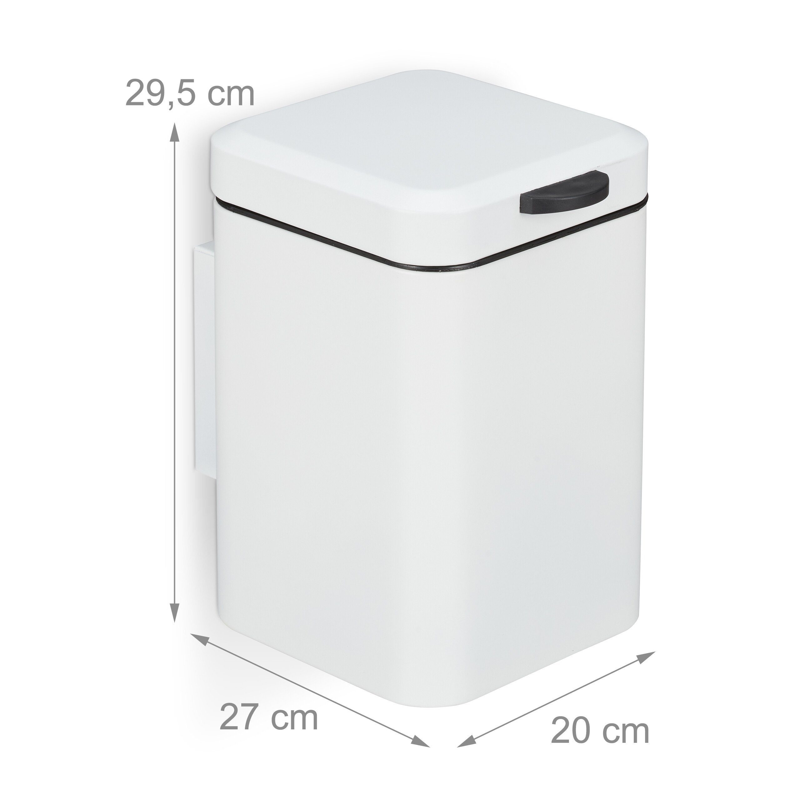 Relaxdays Wandmülleimer 5 Liter - Platzsparend Für Küche & Bad | Mit Inneneimer