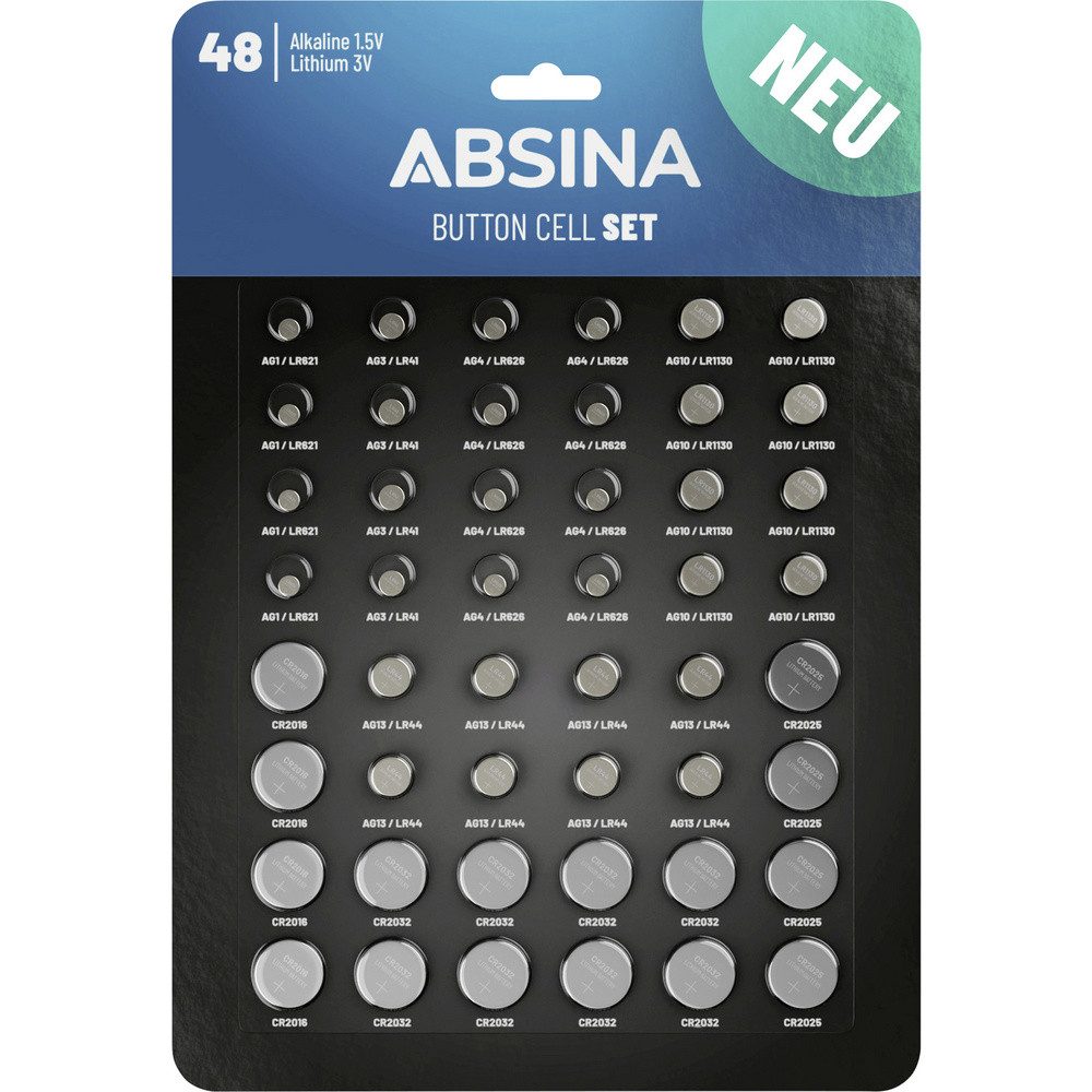 ABSINA Absina Knopfzellen-Set 1 St. Alkali-Mangan Knopfzelle