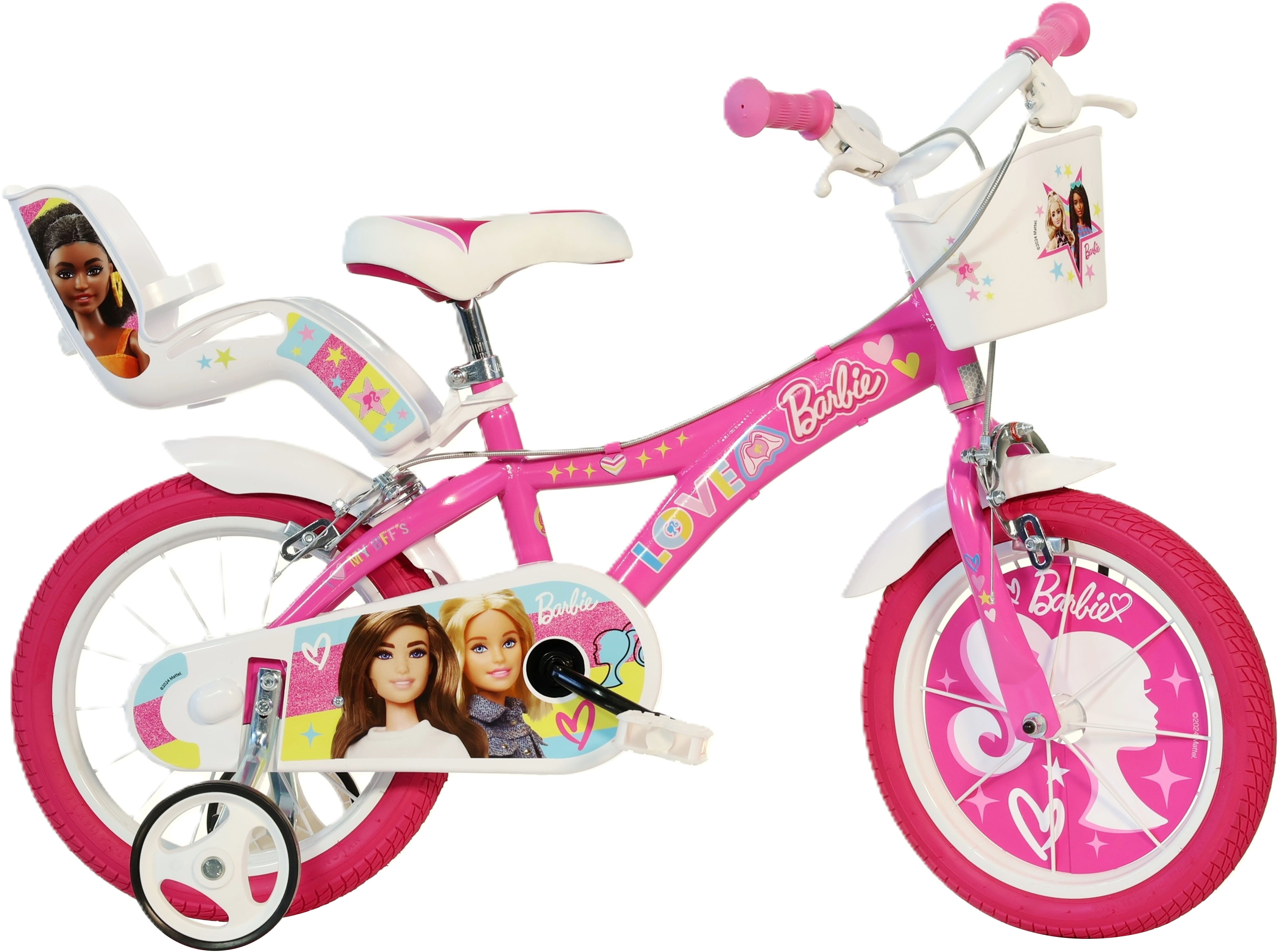 Dino Bikes Kinderfahrrad Barbie 16" Kinderfahrrad 4-7 Jahre, 1 Gang, ohne Schaltung