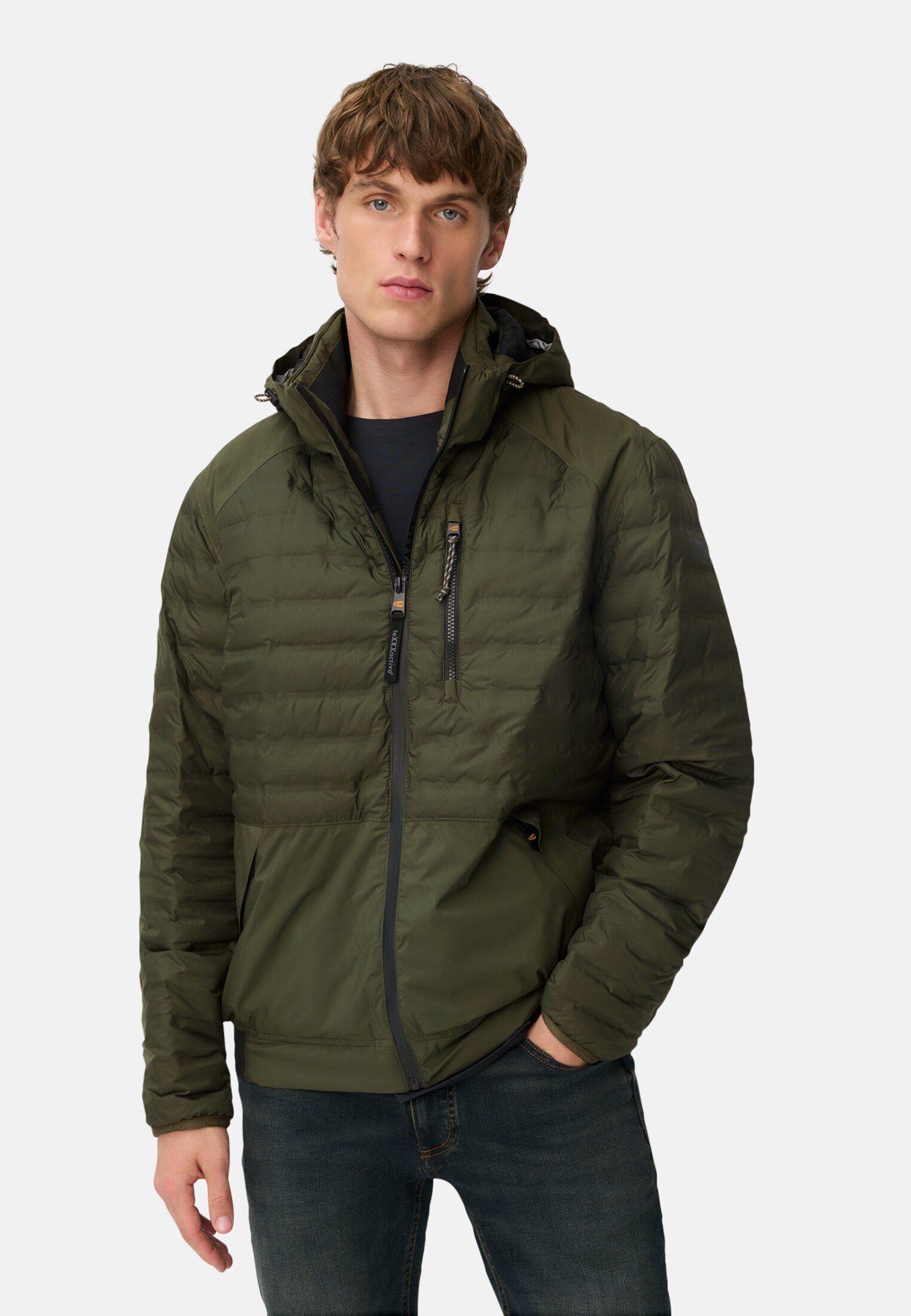 camel active Funktionsjacke mit abnehmbarer Kapuze Langarm Abnehmbare Kapuze Kordelzug
