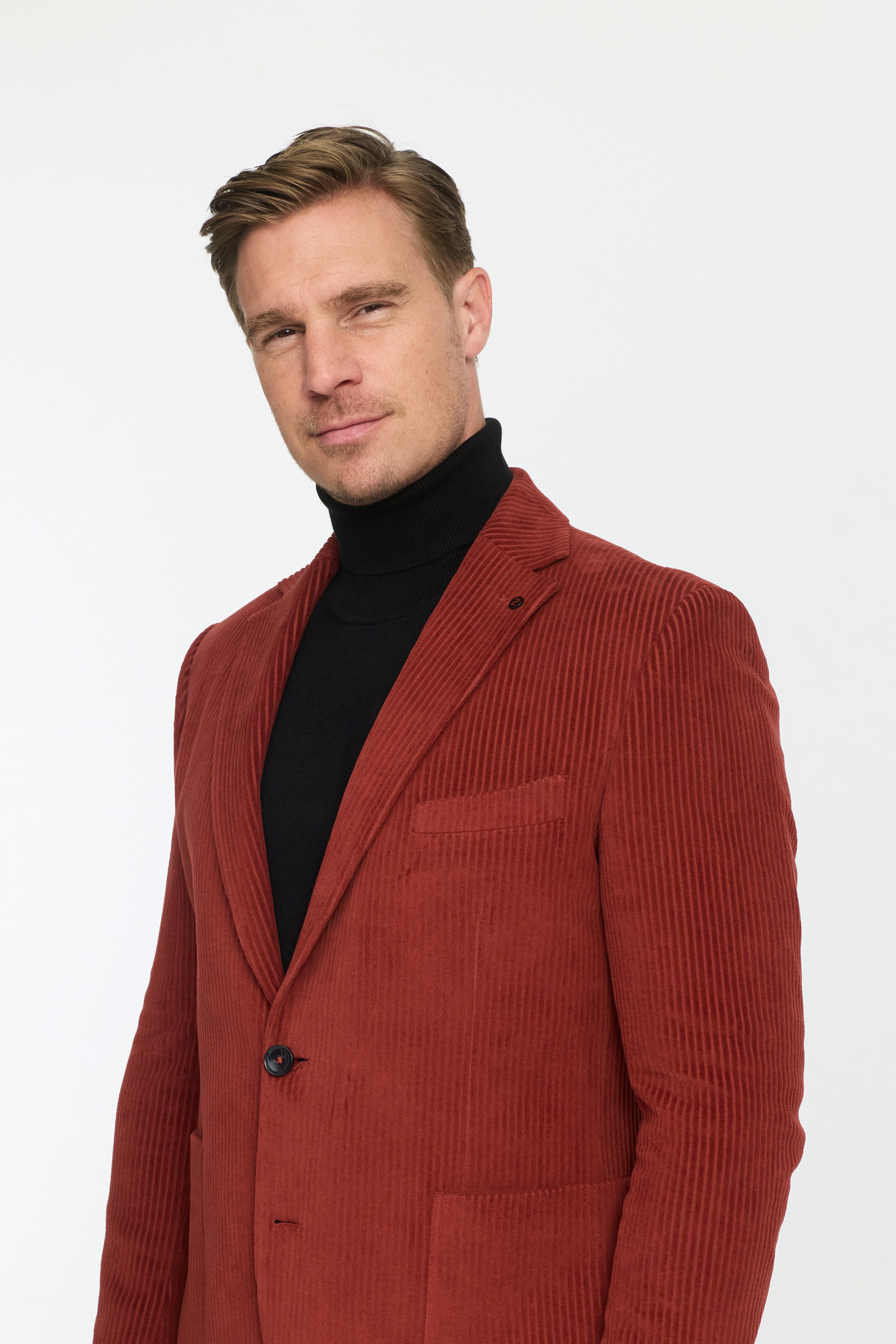 ZUITABLE Jerseysakko Jersey Cord Sakko DiNick AT 232619-490 Rust
