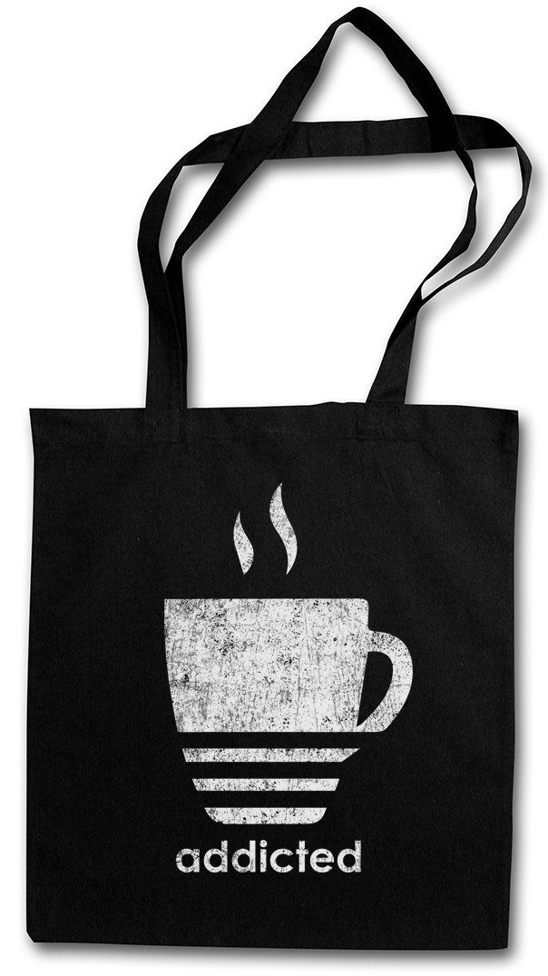 Beuteltasche Coffee Addicted Stofftasche Kaffee Kaffeetrinker Liebe Love