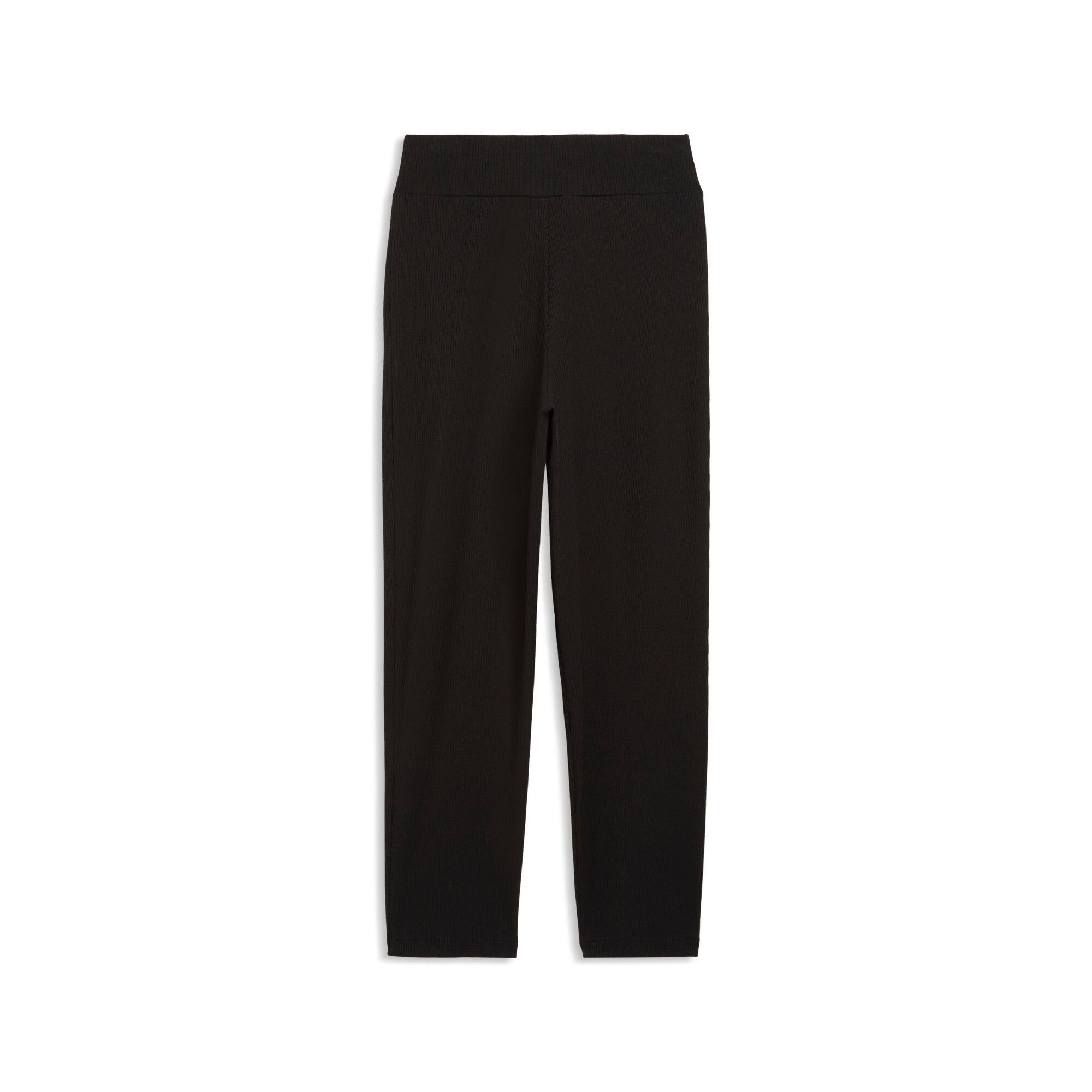 PUMA Trainingshose ESS ELEVATED HIGH WAIST STRAIGHT LEG RIB PANTS G Regular Fit, sportlicher Stil, hoher Bund, gerades Bein – Bild 2 von 2