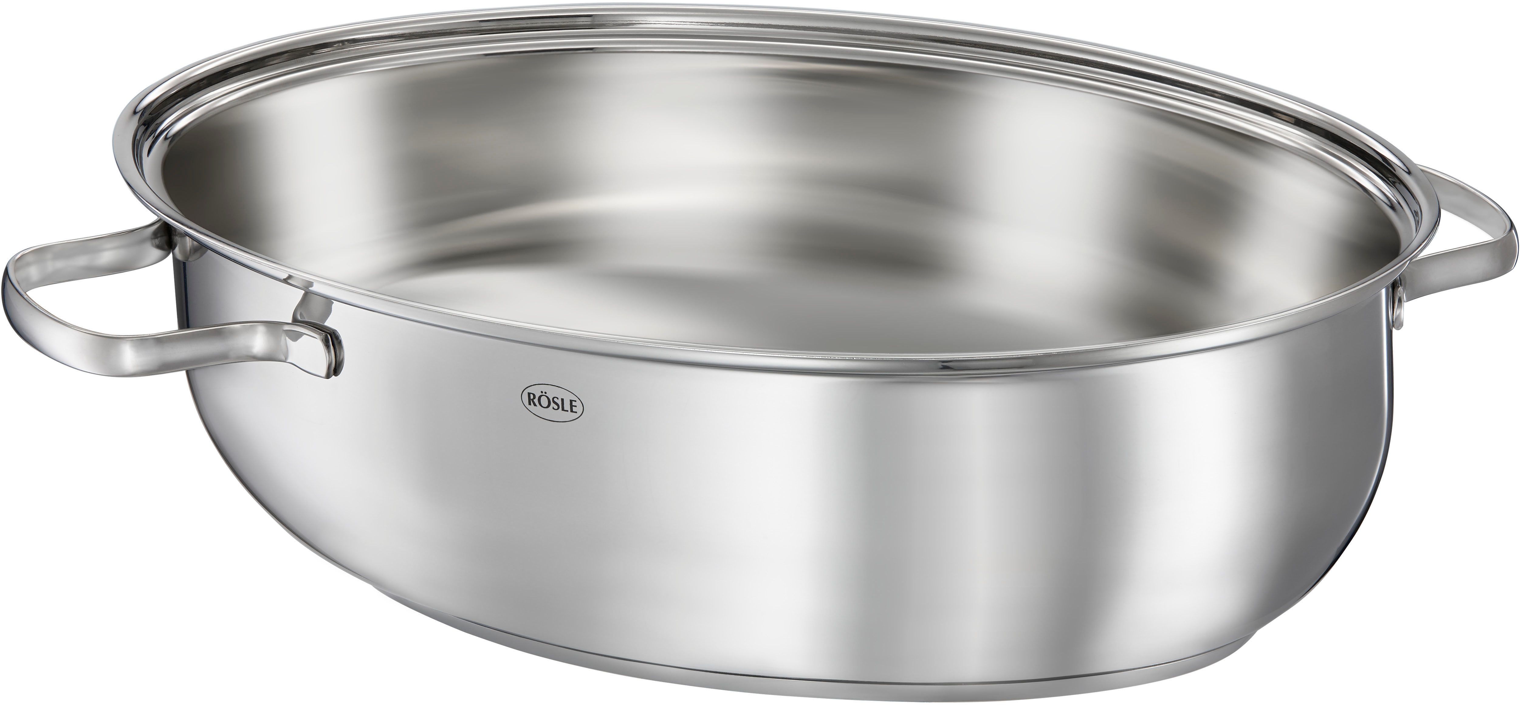 RÖSLE Bräter ELEGANCE, Edelstahl 18/10, spülmaschinen- und induktionsgeeignet, PTFE, 8 Liter
