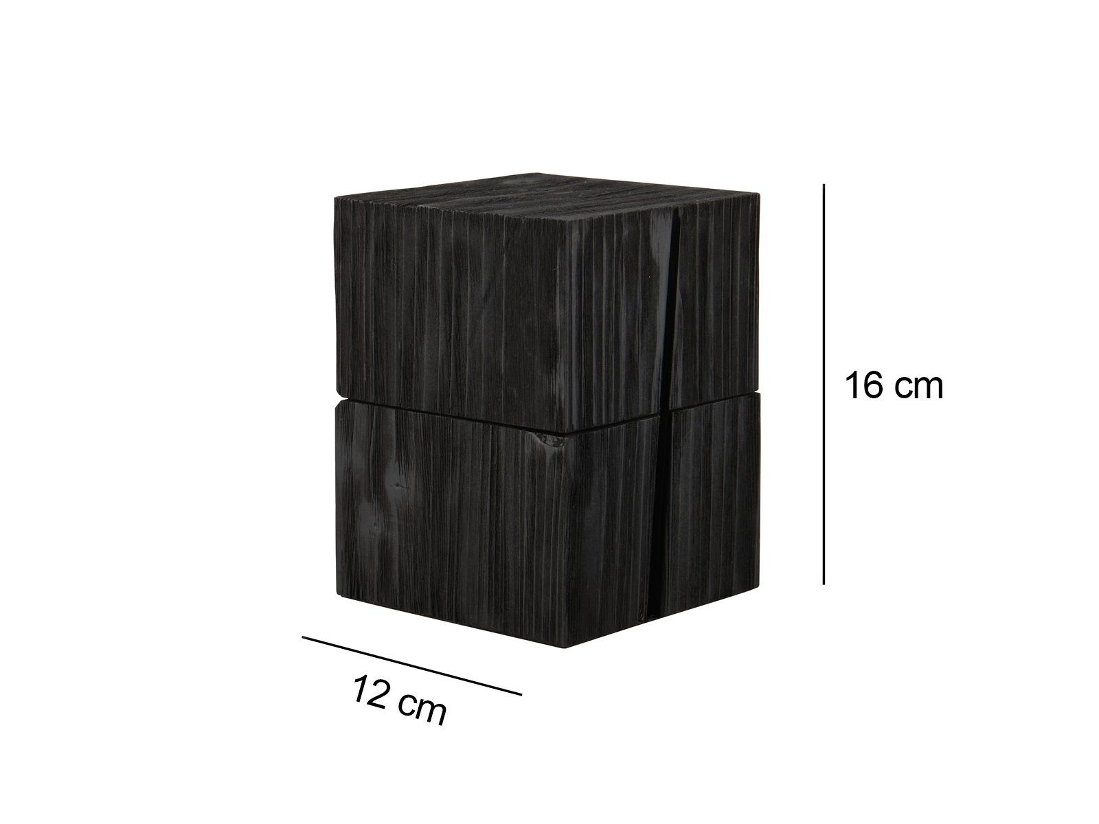 TRIO Leuchten LED Nachttischlampe, Klappkontaktschalter, LED wechselbar, Warmweiß, 2er SET kleine ausgefallen-e Holz-lampe Schwarz Fensterbank, H: 16cm