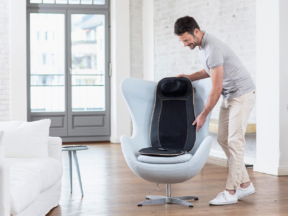 medisana Massagesitzauflage MCN Shiatsu Rückenmassage & Nackenmassage, Inkl. Wärmefunktion