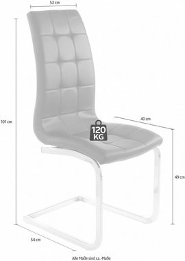 INOSIGN Freischwinger Lola (Set, 4 St), 2 oder 4 Stück, Bezug in Kunstleder oder Samtsoff, chrom Metallgestell