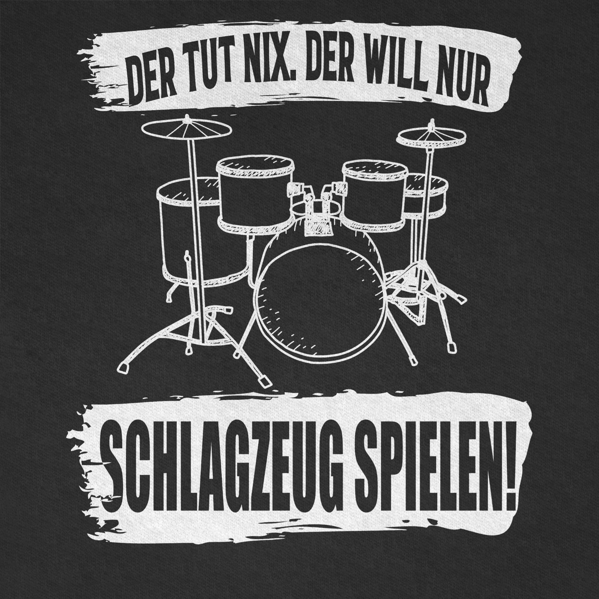 Schwarz Der Shirtracer nix. nur tut Schlagzeug 1 der spielen. Co T-Shirt will Kinderkleidung und