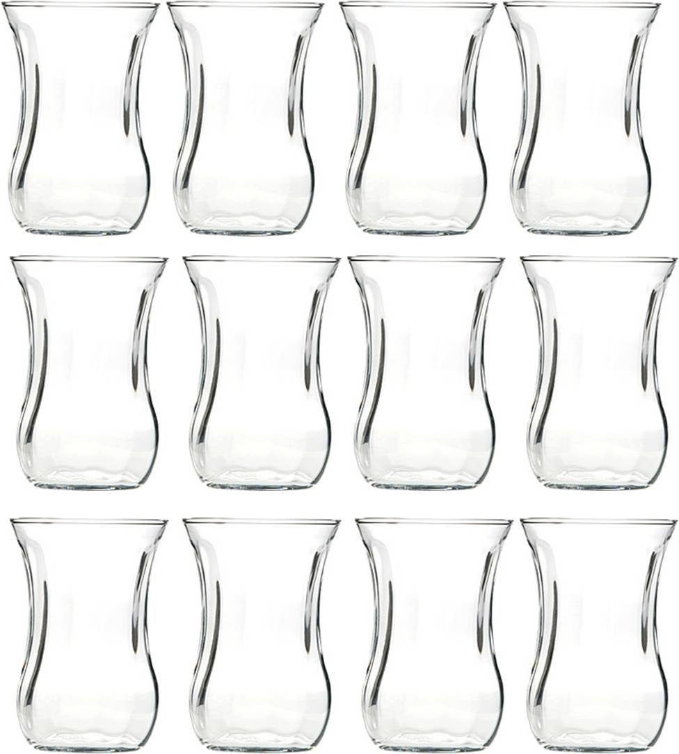 Pasabahce Teeglas 42021.12 Set 12-tlg. Teeglass Optikli Cay Bardagi Gläser-Set für 12 Personen