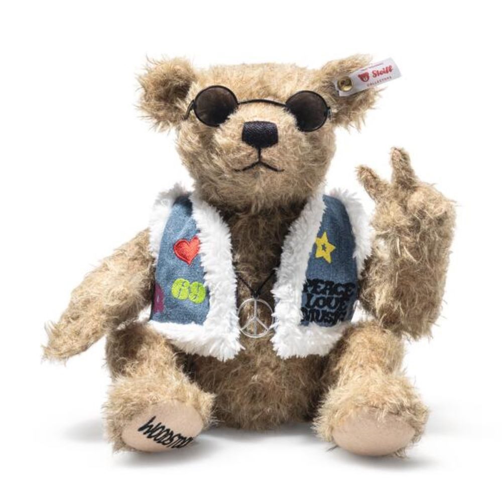 Steiff Dekofigur Steiff Teddybär Rocks! Woodstock 32 cm 356384