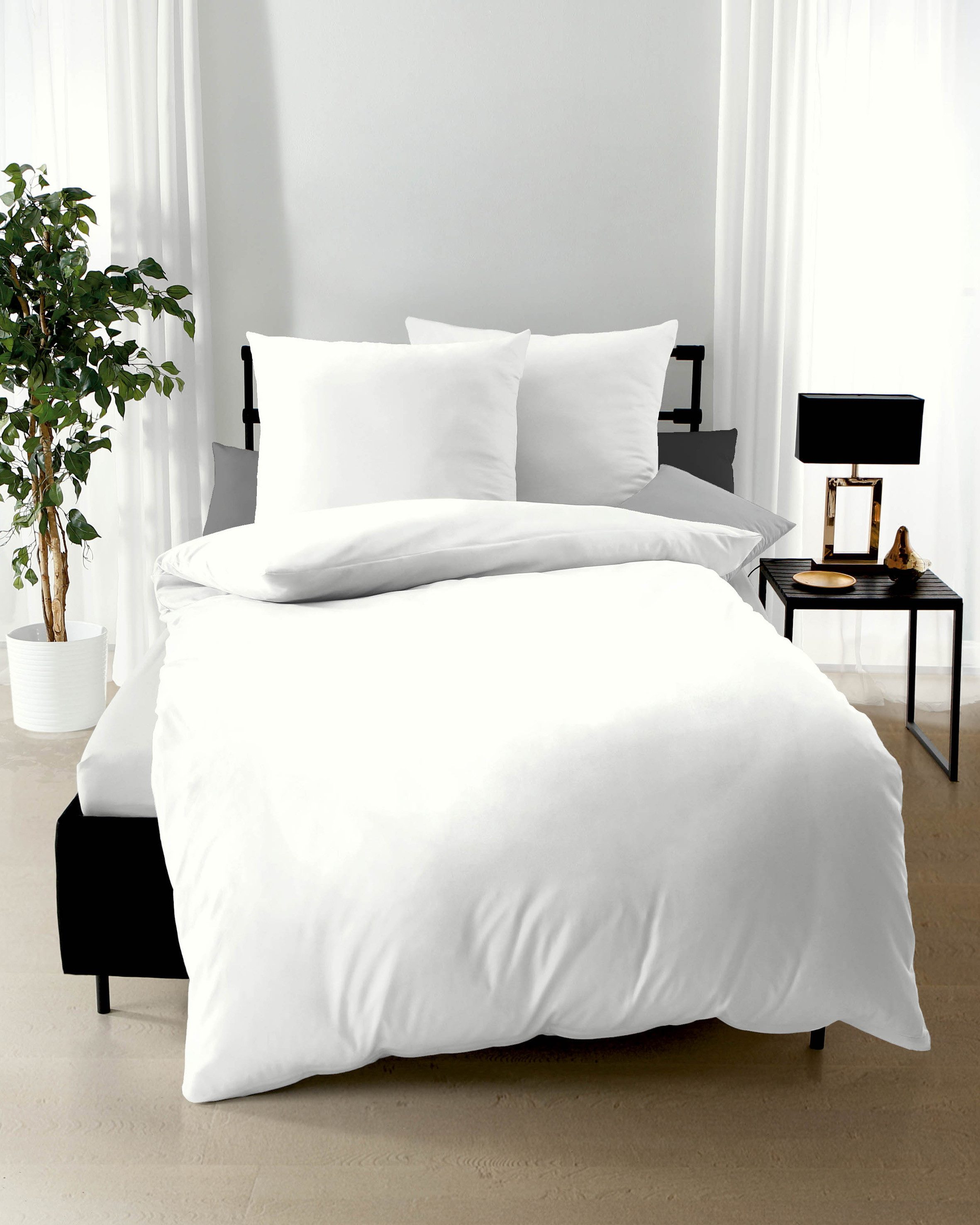 Kaeppel Bettwäsche Uni, Mako-Satin, 2 teilig, Unifarben