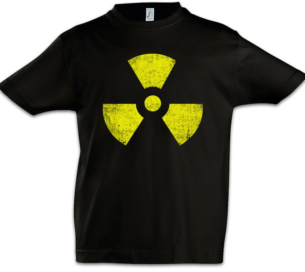Print-Shirt Black Radioactive Vintage Symbol Kinder T-Shirt Goth TBBT Cyber