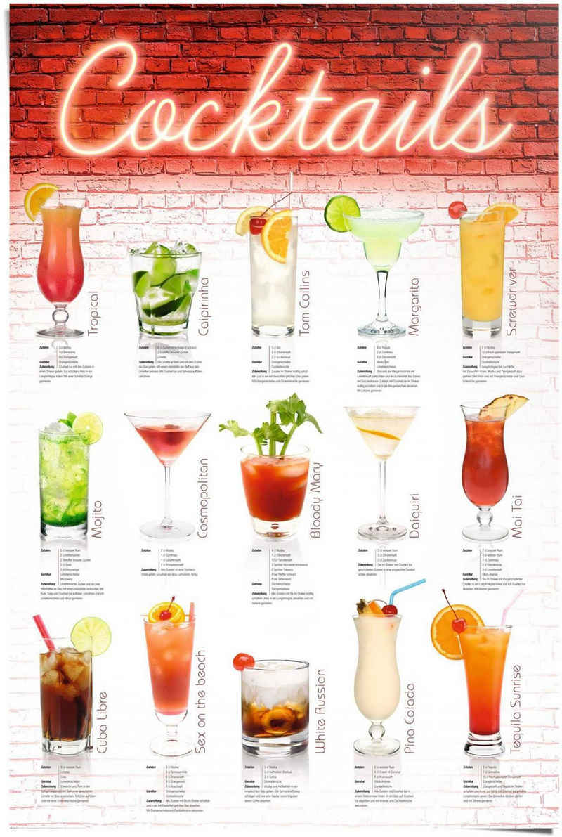 Reinders! Poster Cocktails Rezepte, (1 St)