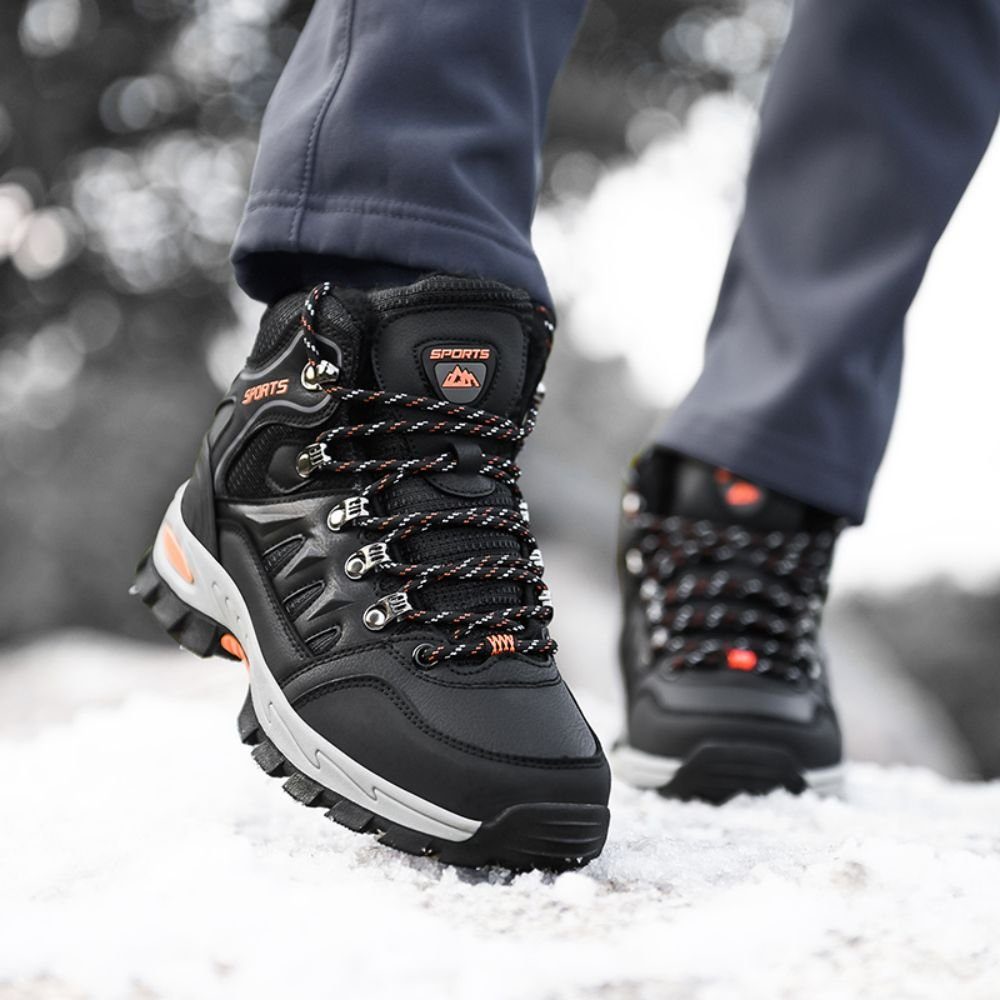 Herbst- (Wärme, und HUSKSWARE Stoßdämpfung) Winter-High-Top-Outdoor-Wanderschuhe Baumwolle aus Schwarz-1 Wanderschuh