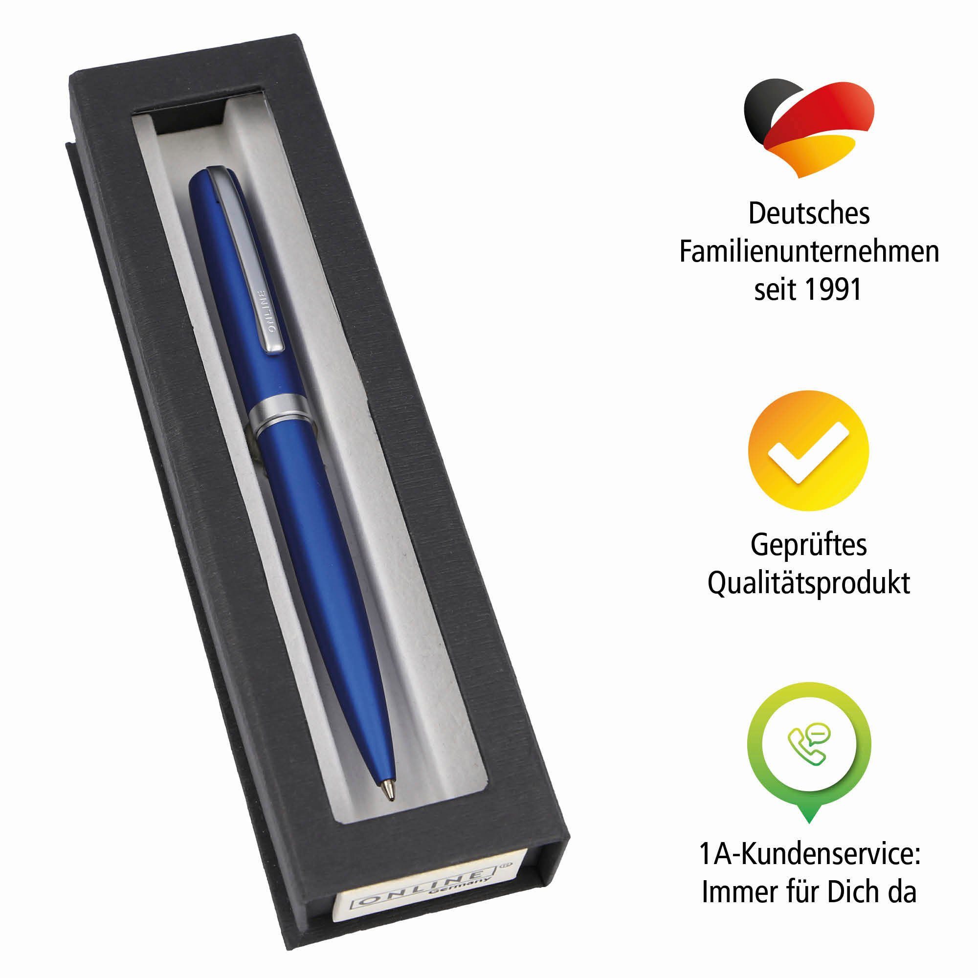 Drehkugelschreiber, Geschenkbox Kugelschreiber Pen Blau in Online Eleganza