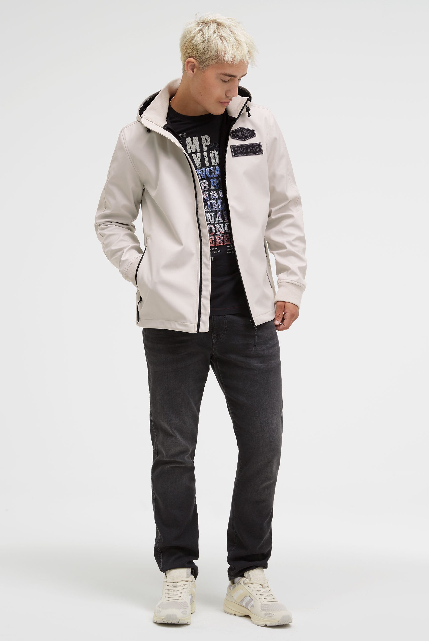 CAMP DAVID Outdoorjacke mit verstellbarem Gummizug im Saum