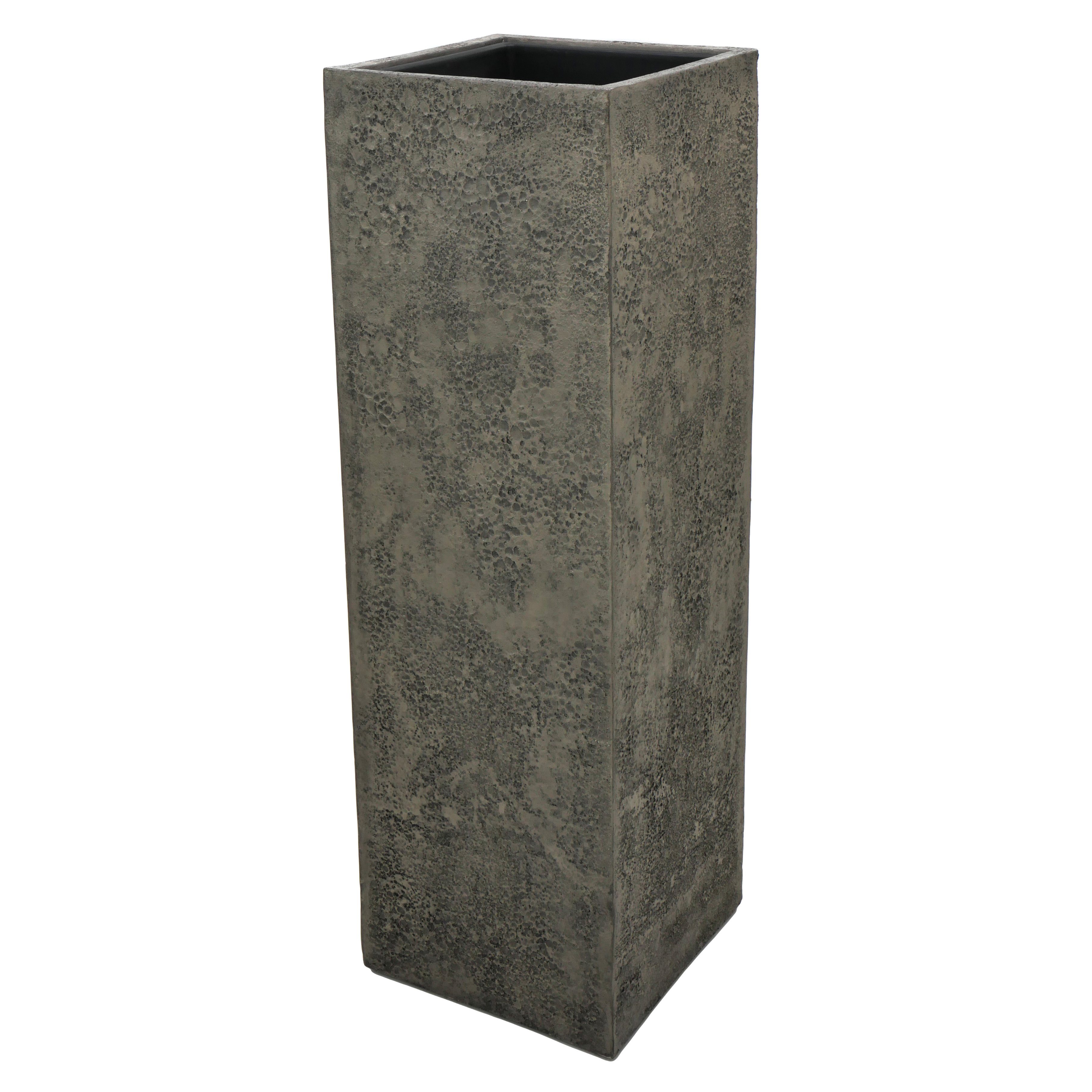 Flingora Bodenvase Temple, mit Einsatz - Fiberglas - Indoor & Outdoor - Blassbraun - Höhe 97 cm