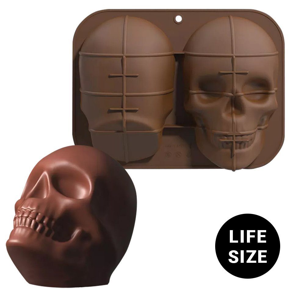Metamorph Backform Halloween Große Schädel Silikon Backform - Skelett, Skelett