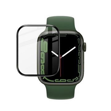 Protectorking Schutzfolie 1x Plexiglas für Apple Watch 7/ 8 45mm FULL CURVED Displayschutz Panze, (1-Stück), Rand