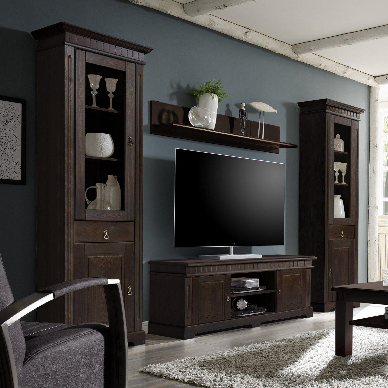 Empinio24 Wohnwand Cordoba, (4-St., 4-teilig), Breite ca. 292 cm, Kiefer ma günstig online kaufen