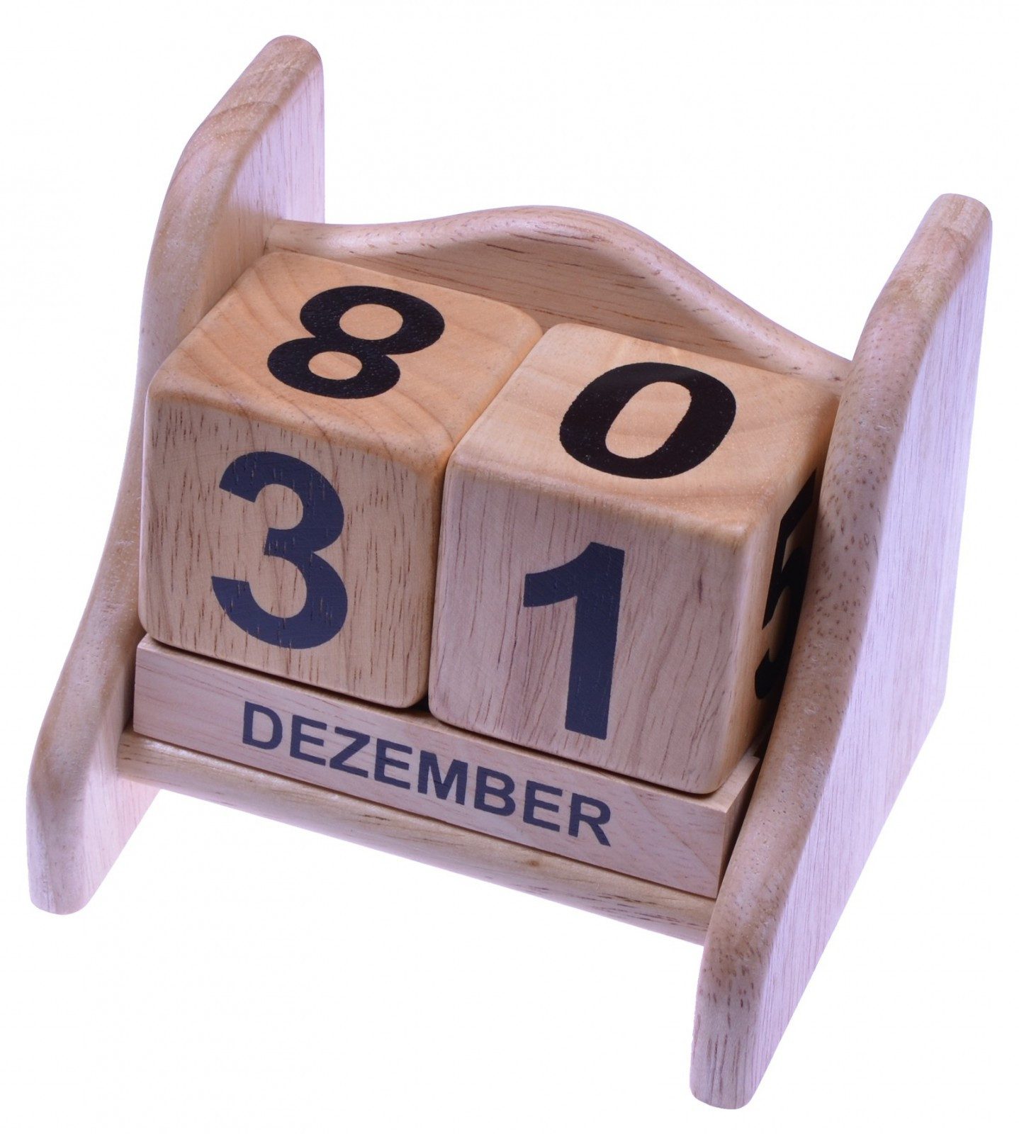 LOGOPLAY Spiel Ewiger Kalender, Gesellschaftsspiel, Ewiger Kalender aus Holz- Dekorativer Dauerkalender - Datumsanzeige