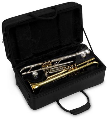 Classic Cantabile Bb-Trompete TRB-2 Tasche für 2 Trompeten, Reiß- und wasserfestes Außengewebe