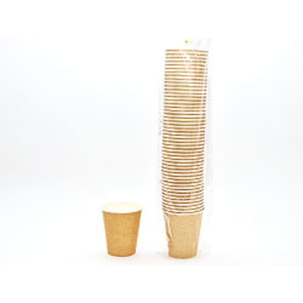 HundB Einwegbecher 50 Pappbecher Braun 300ml für Heiß- & Kaltgetränke, 50-tlg., Pappe, Becher Tassen Trinkbecher Partybecher Getränkebecher