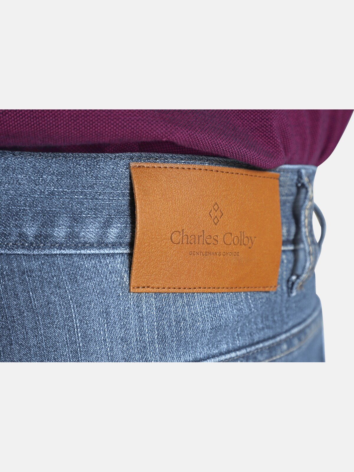 Charles Colby 5-Pocket-Jeans CASSANDER, BARON dunkelblau Five-Pocket-Design