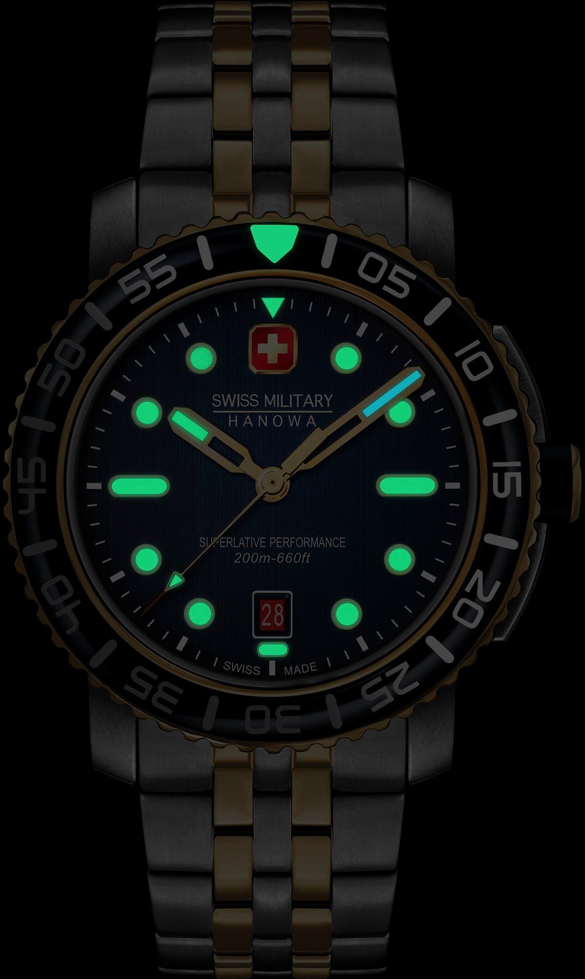 Swiss Military Hanowa BLACK Uhr Schweizer MARLIN, Blau SMWGH0001760