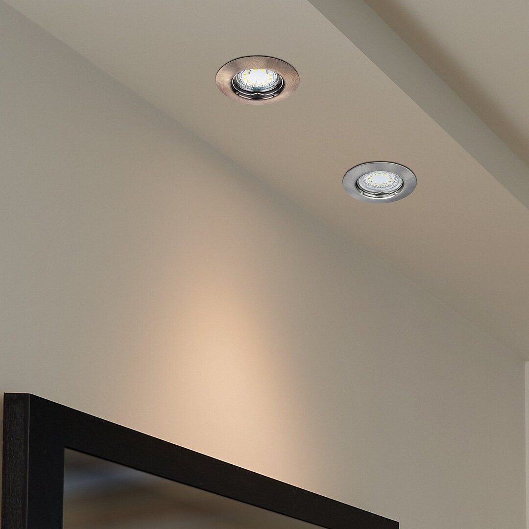 Rabalux LED Deckenspots "Lite" 3-flammig, Metall, bronze, rund, 3W, GU10, warmweiß, 240lm, wassergeschützt, warmweiß