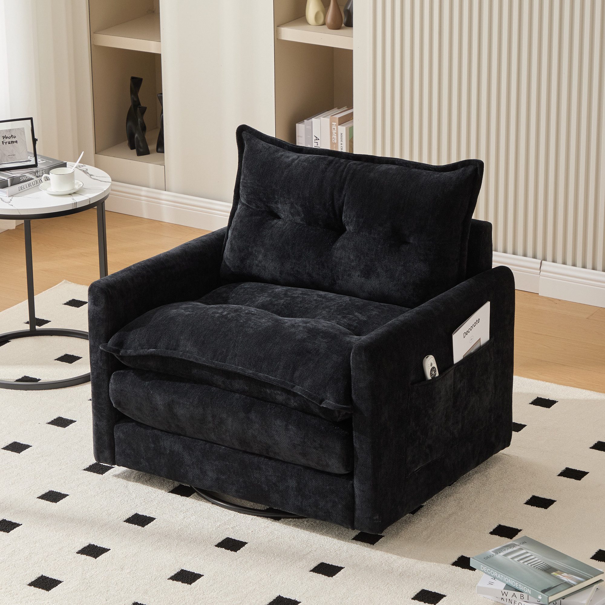 KLAM HOME Sessel 360° drehbarer Loungesessel günstig online kaufen