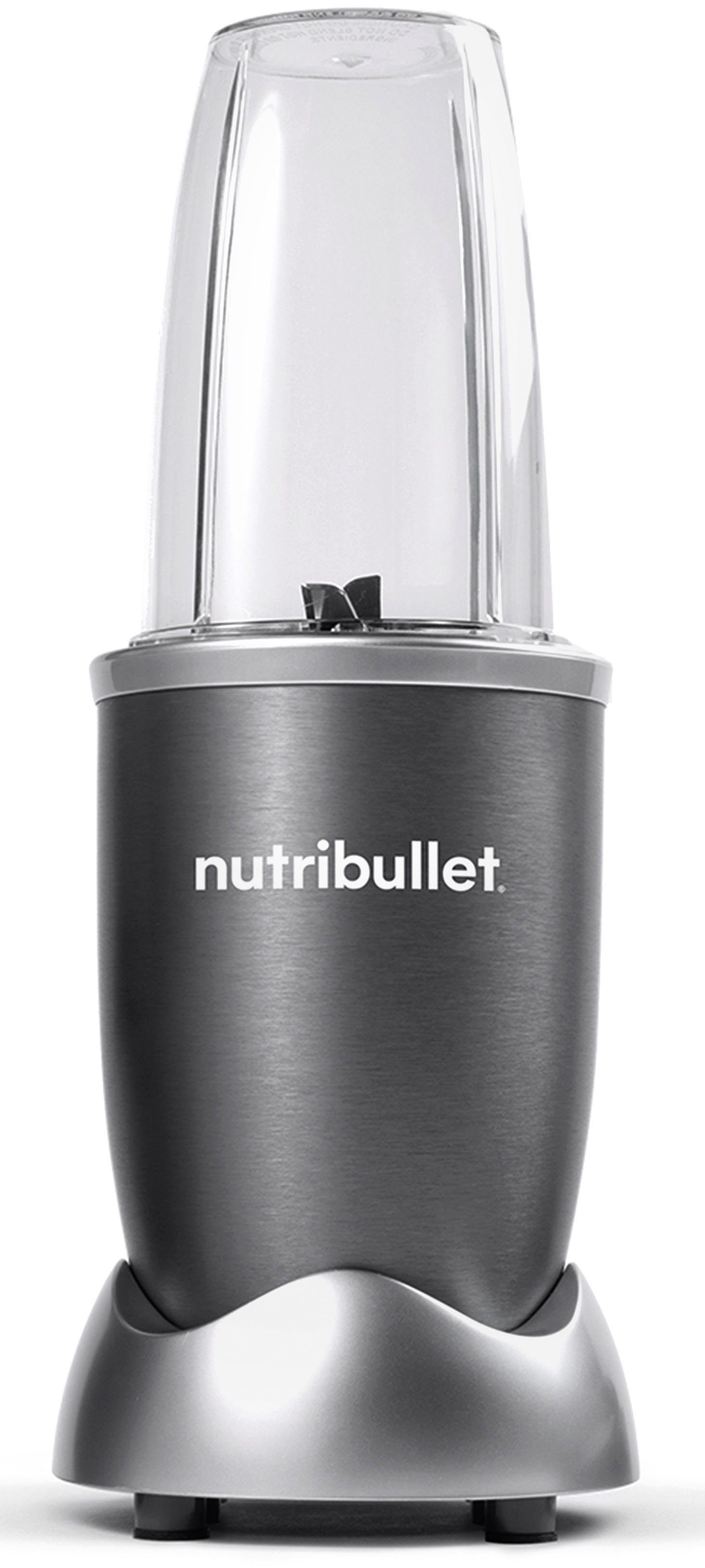 nutribullet Smoothie-Maker Original NB606DG - kompakter Mixer, 600W, 3 Zubehörteile, Dunkelgrau, 600 W, für Smoothies, Dips und vieles mehr; 700 ml To-Go Becher
