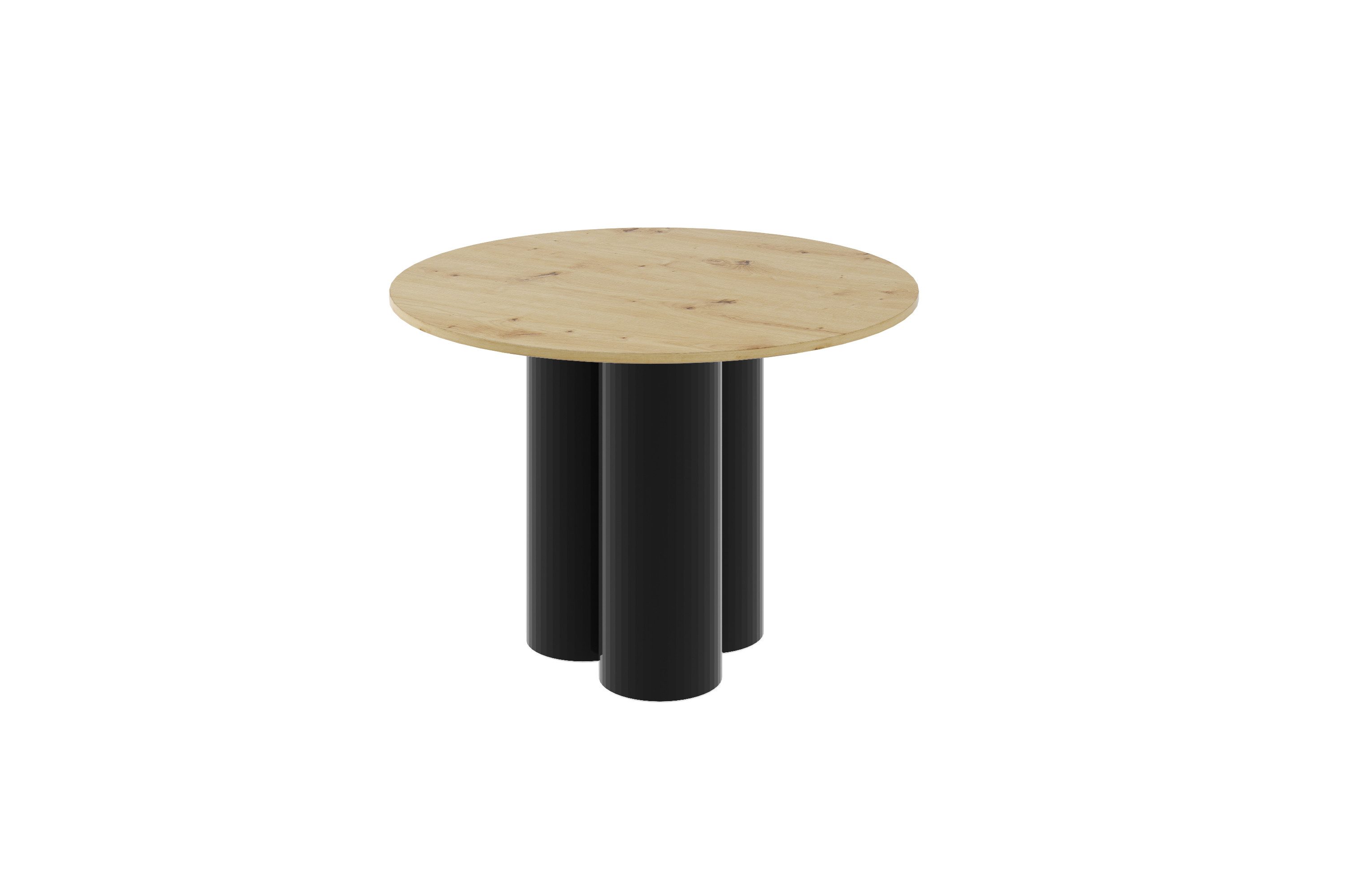designimpex Esstisch Design Esstisch Tisch HRE-111 rund Hochglanz Esszimmer 100 x 75 cm