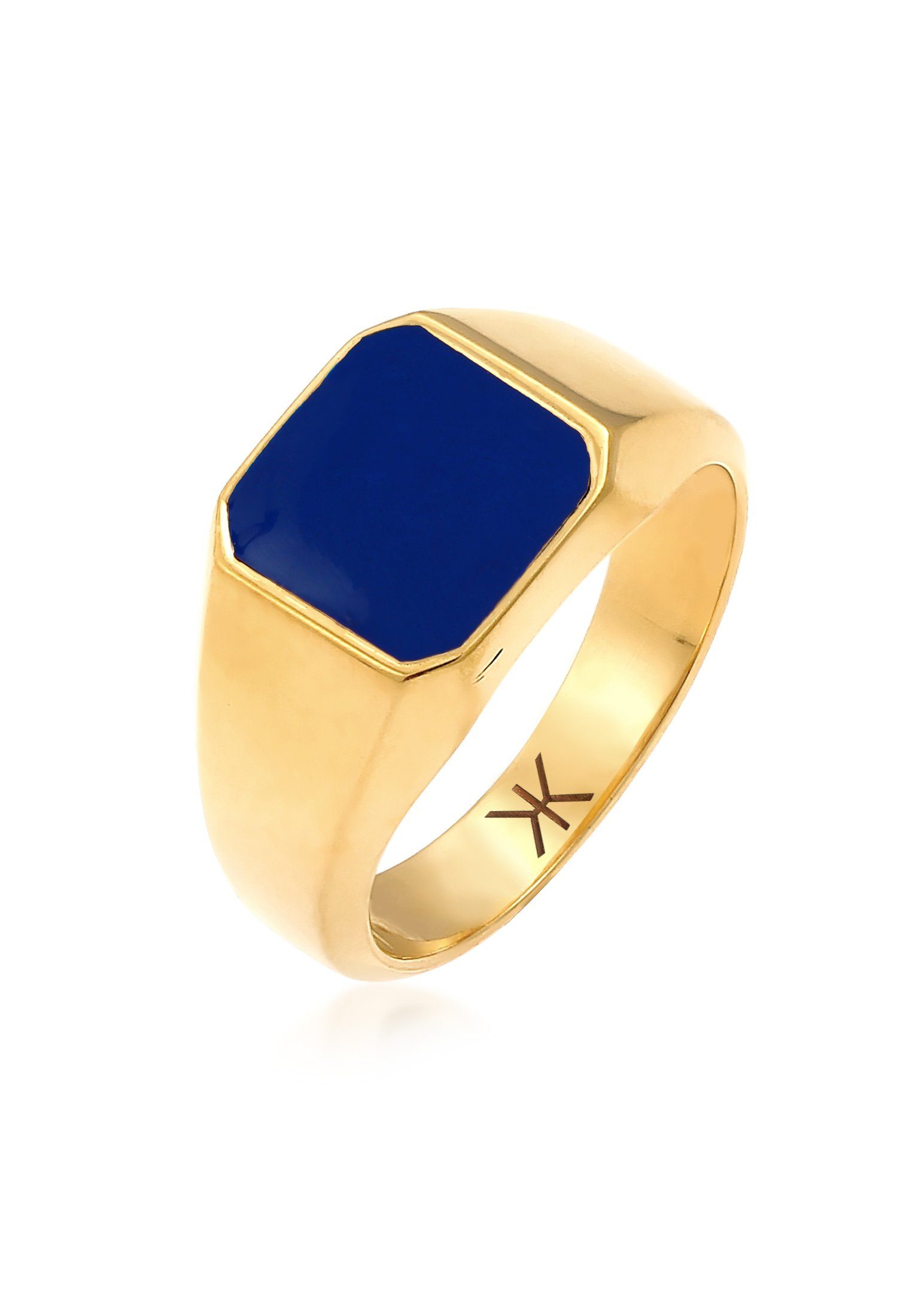 Kuzzoi Siegelring Herren Siegelring Emaille Blau günstig online kaufen