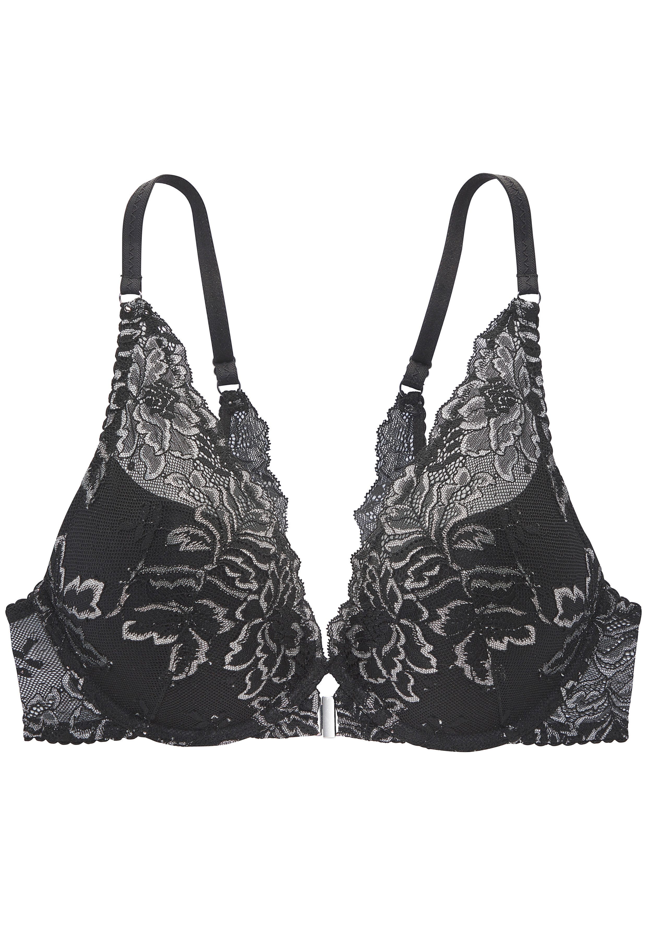 LASCANA Push-up-BH im High-Apex-Design & hübschem Spitzenrücken, sexy Dessous – Bild 2 von 5