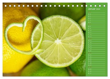 CALVENDO Wandkalender Fruchtsalat (Tischkalender 2024 DIN A5 quer), CALVENDO Monatskalender
