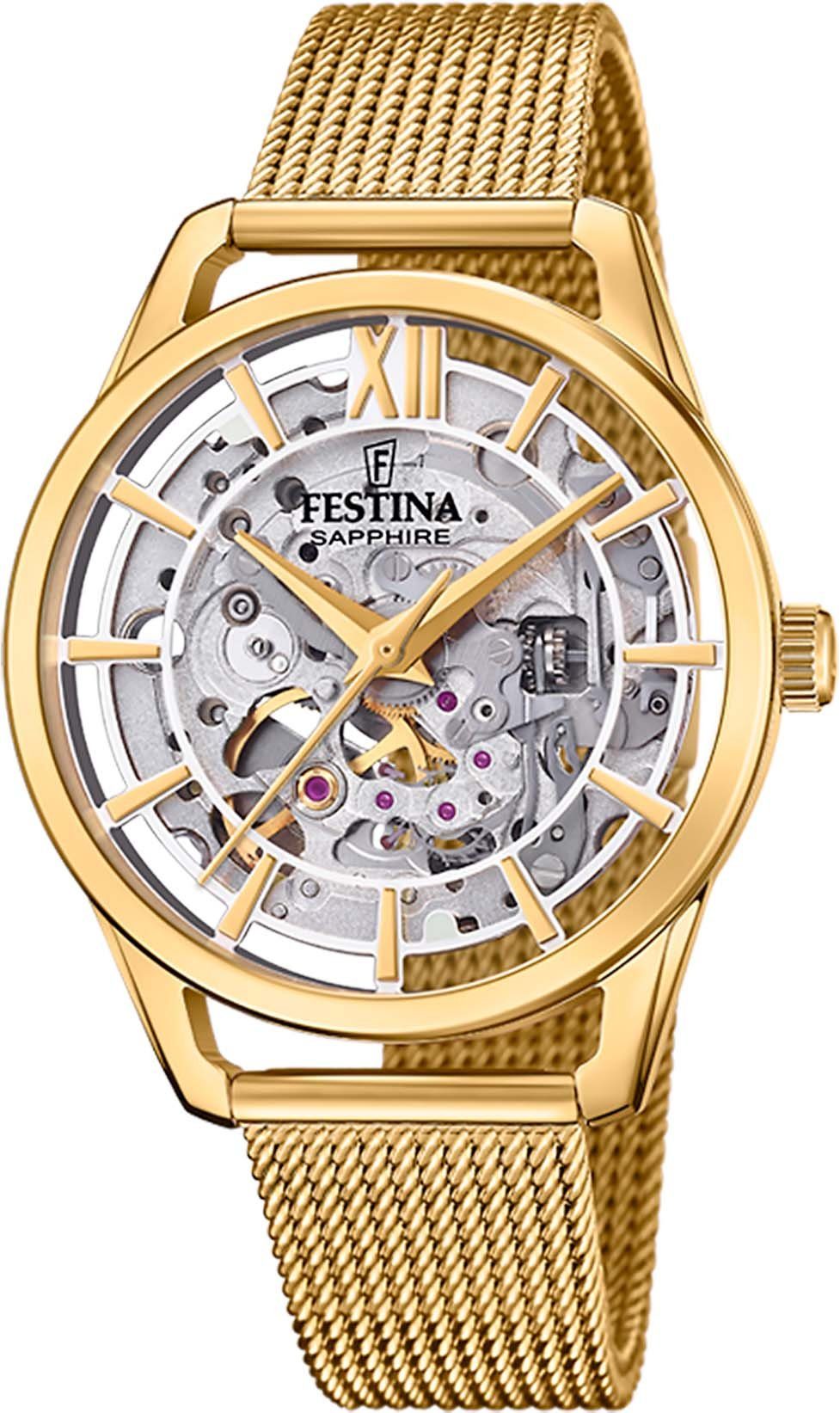 Festina Automatikuhr Automatik F20629/1, Armbanduhr, Damenuhr, mechanische günstig online kaufen