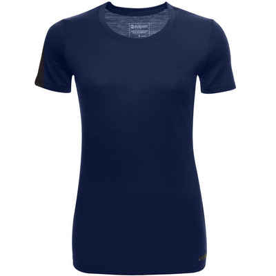 Kaipara - Merino Sportswear Rundhalsshirt »Merino Shirt Damen Kurzarm Slimfit 202« (1-tlg) aus reiner Merinowolle Made in Germany