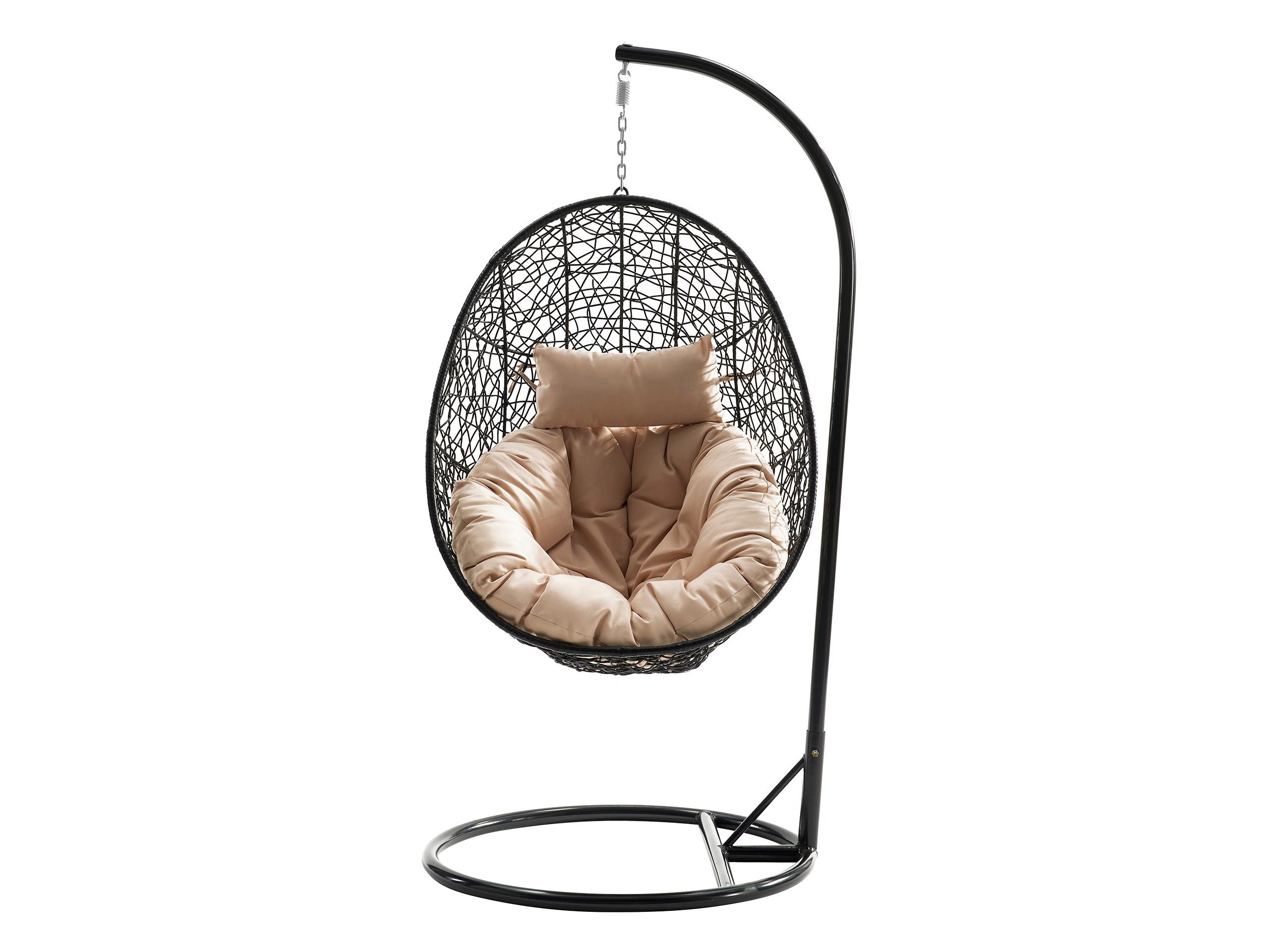 MIRJAN24 Hängesessel Fogo, Hängekorb mit Gestell und Kissen, Stahlskelett