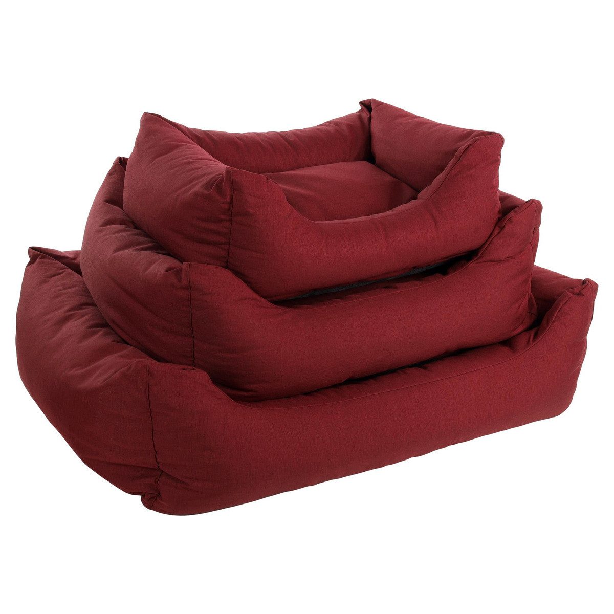 Flamingo Tierbett Hundebett Geneve rechteckig bordeaux günstig online kaufen
