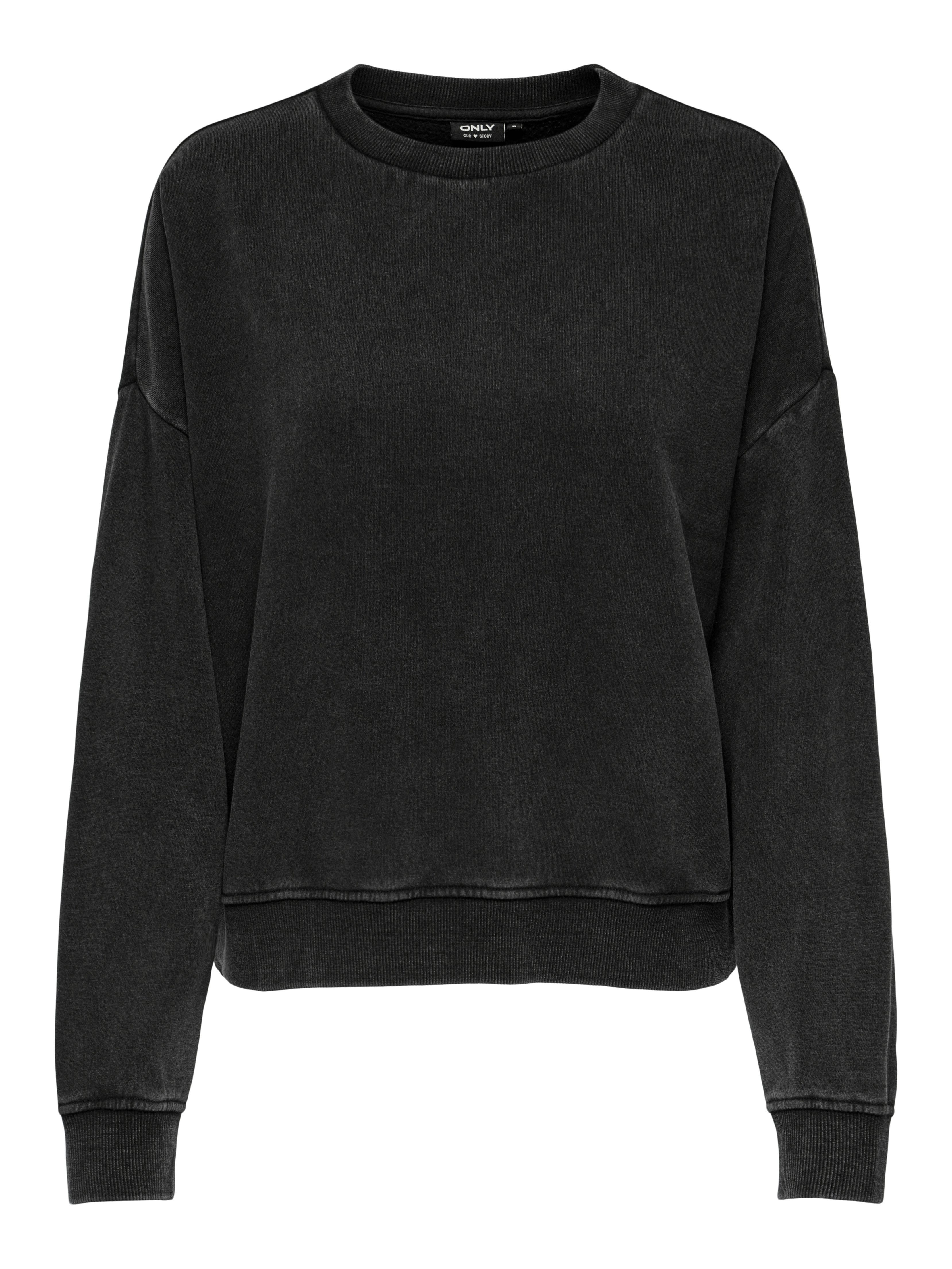 ONLY Sweatshirt ONLSWEAT L/S CREW OVERSIZE SWT Baumwollmischung, loose fit, Rundhals