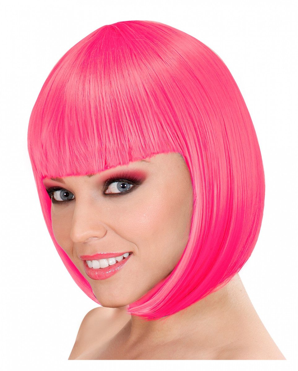 Kostüm-Perücke Lou Lou Bob Perücke Pink