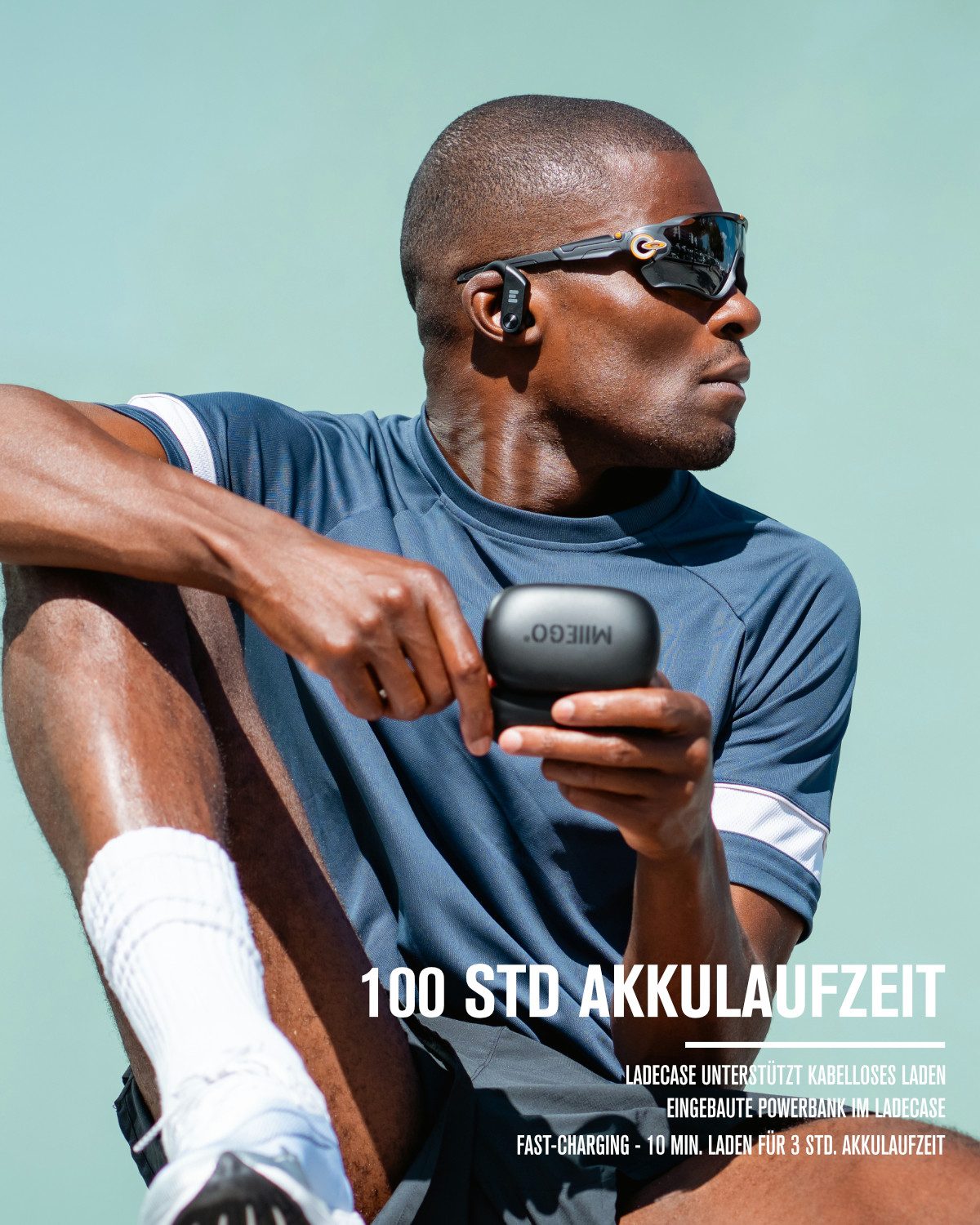 MIIEGO MiiBUDS ACTIVE GO Sport-Kopfhörer (Siri, Google Assistant, Bluetooth, IPX7 wasserfest) – Bild 4 von 5