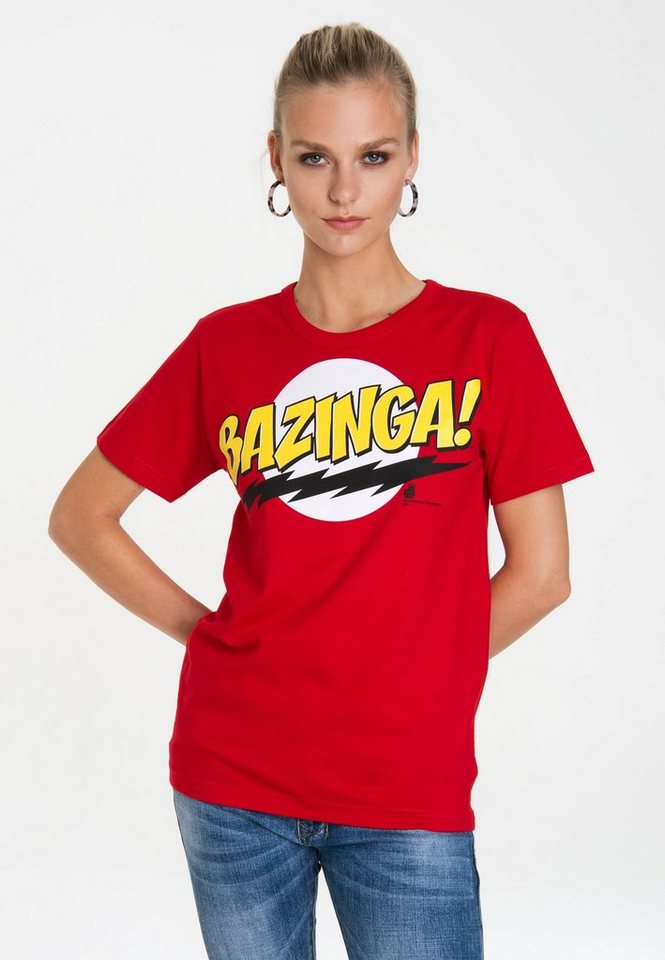 LOGOSHIRT T-Shirt Bazinga mit lizenziertem Frontprint