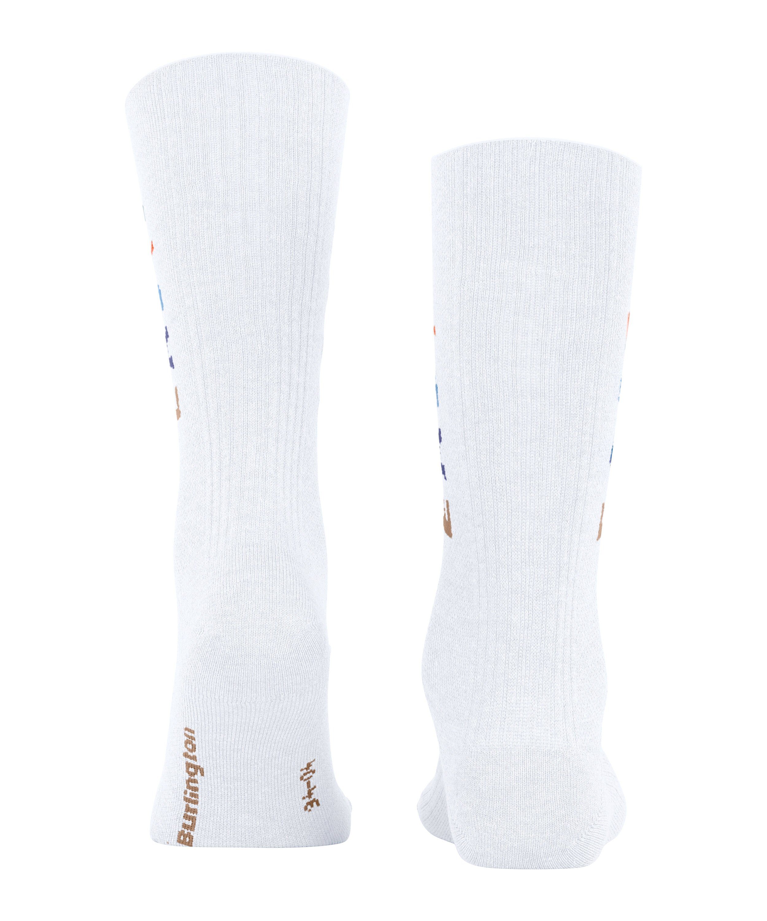 (1-Paar) white Burlington EASY Socken (2000)