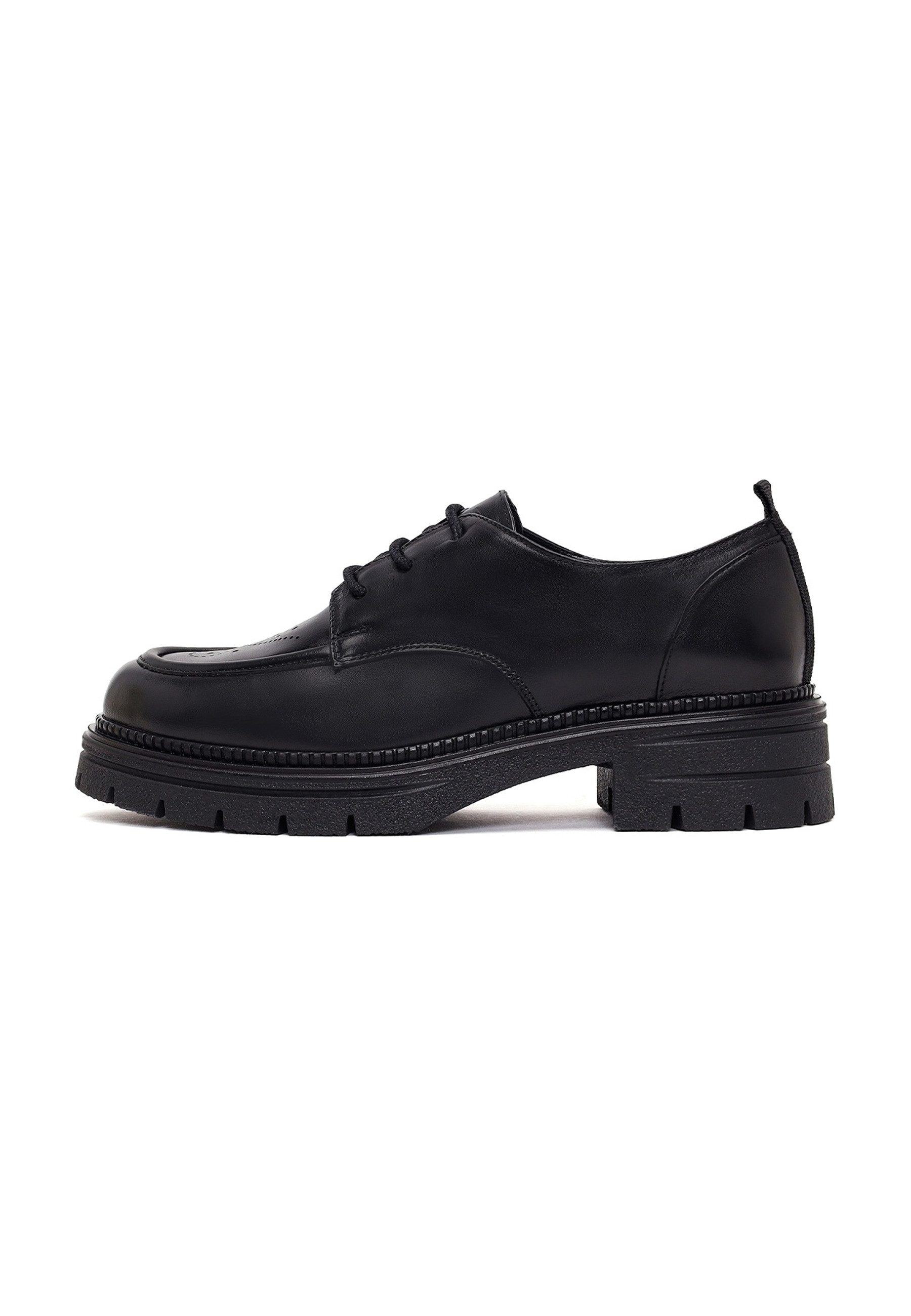 Derimod Echtleder Chunky-Sohle Derby-Schuhe Schnürschuh