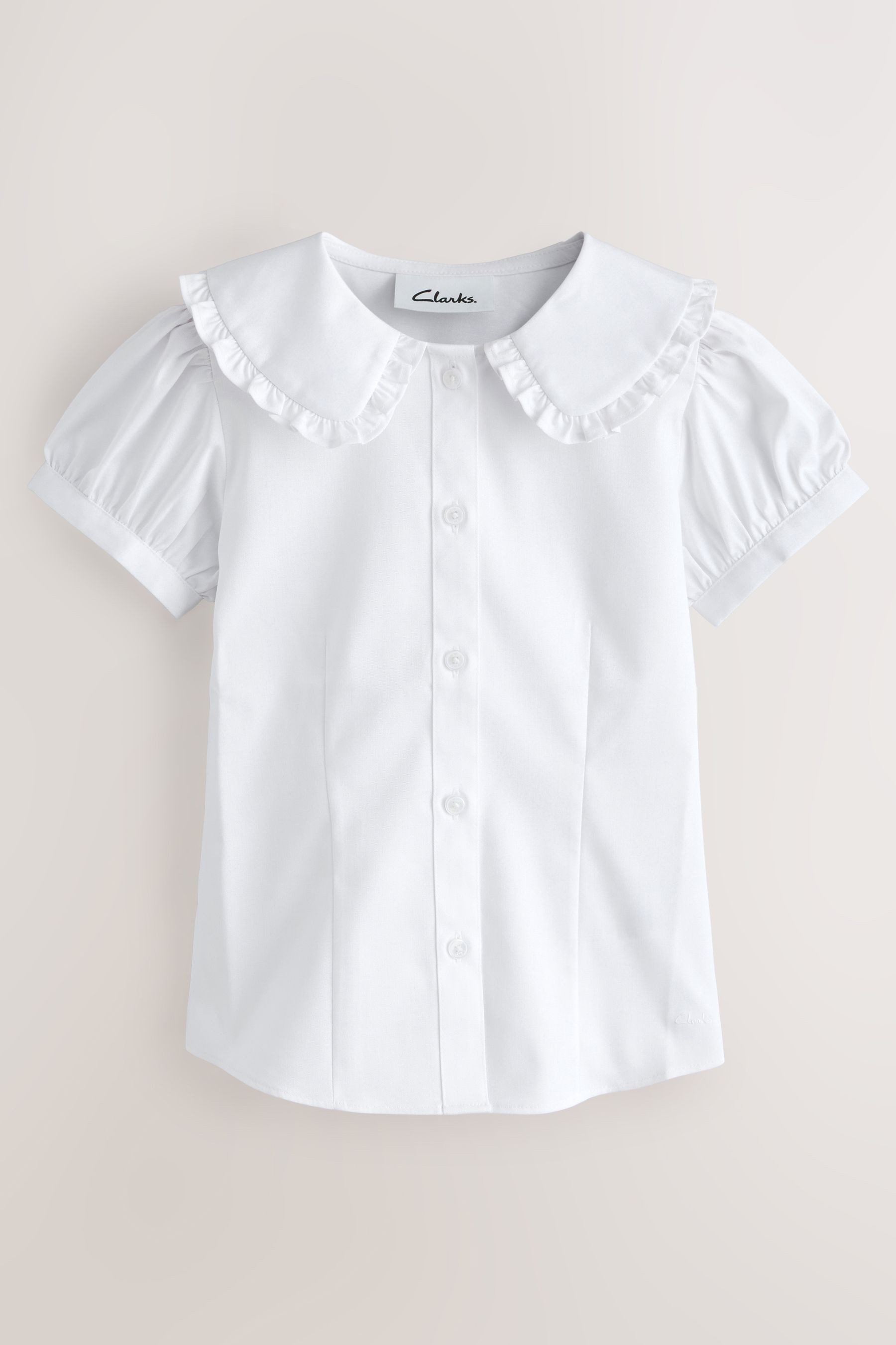 Hemdbluse 2er-Pack Clarks Kurzarmhemden mit Kragen